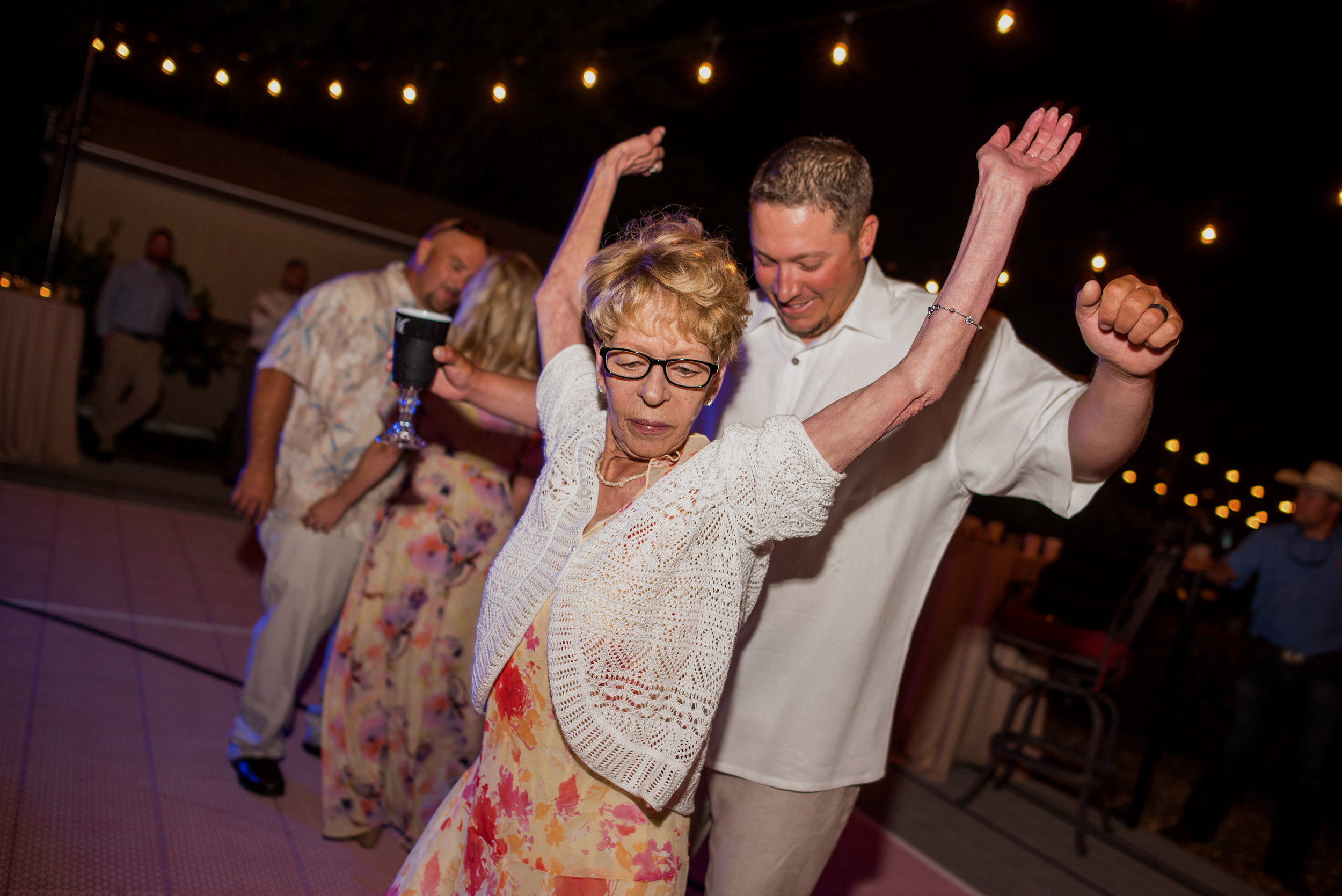  Reception dancing during backyard wedding in Elk Grove California.&nbsp; 