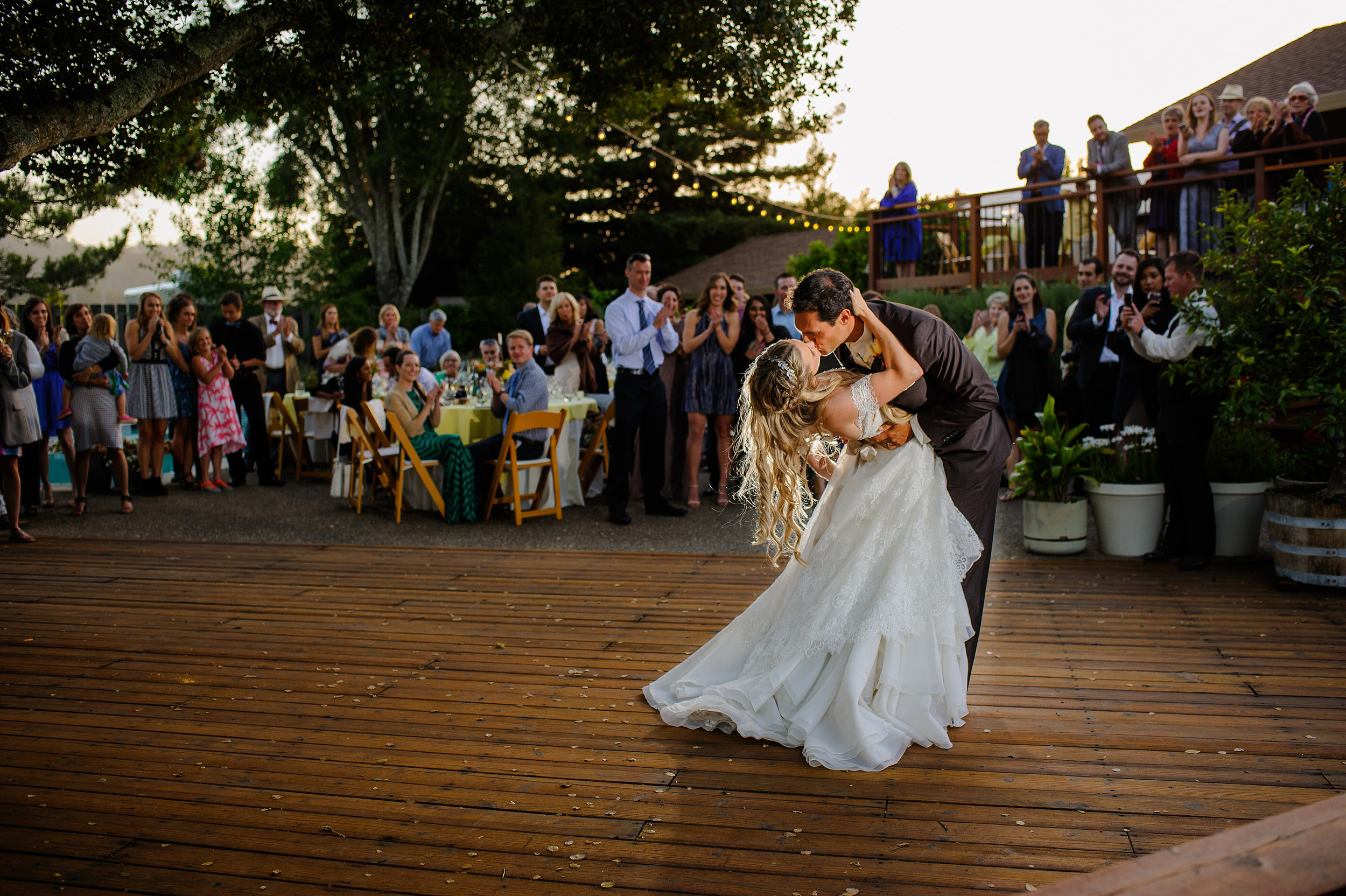  First dance during wedding in Sonoma California. 