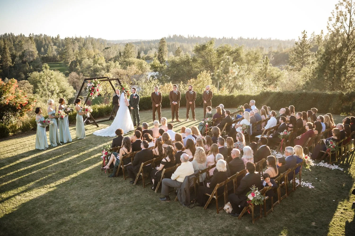 Sidney and Allan wedding ceremony at Winchester Vista in Meadow Vista CA