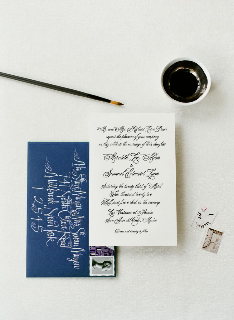 Hand-Lettered Wedding Invitation