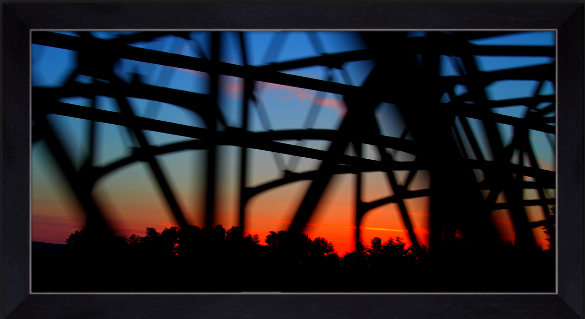 Sunset Bridge - Framed Pano Print
