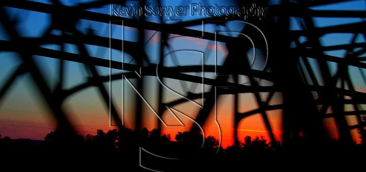 Sunset Bridge - Metal Print