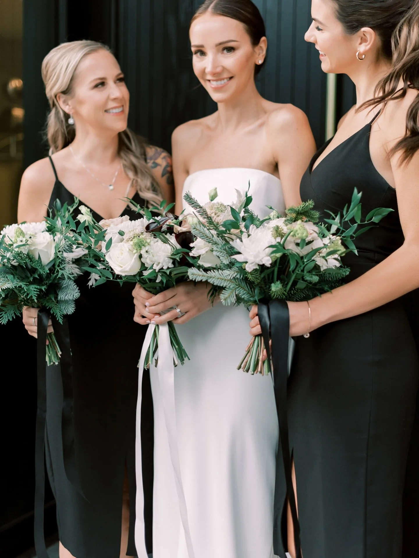 Caron &amp; Jordan 3
.
Venue: @thewestleyhotel @alfornoyyc 
Florist: @nectareandroot 
Hair &amp; Makeup Artist: MKMH.ca
Wedding Gown Designer: @solacelondon 
Bridesmaids Dresses: @saks 
Groomsmen Suits: @hudsonsbay
.
.
.
.
#yycweddingphotographer #ca