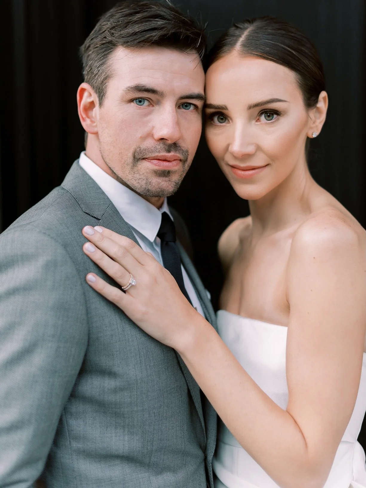 Caron &amp; Jordan 9
.
Venue: @thewestleyhotel @alfornoyyc 
Florist: @nectareandroot 
Hair &amp; Makeup Artist: MKMH.ca
Wedding Gown Designer: @solacelondon 
Bridesmaids Dresses: @saks 
Groomsmen Suits: @hudsonsbay
.
.
.
.
#yycweddingphotographer #ca