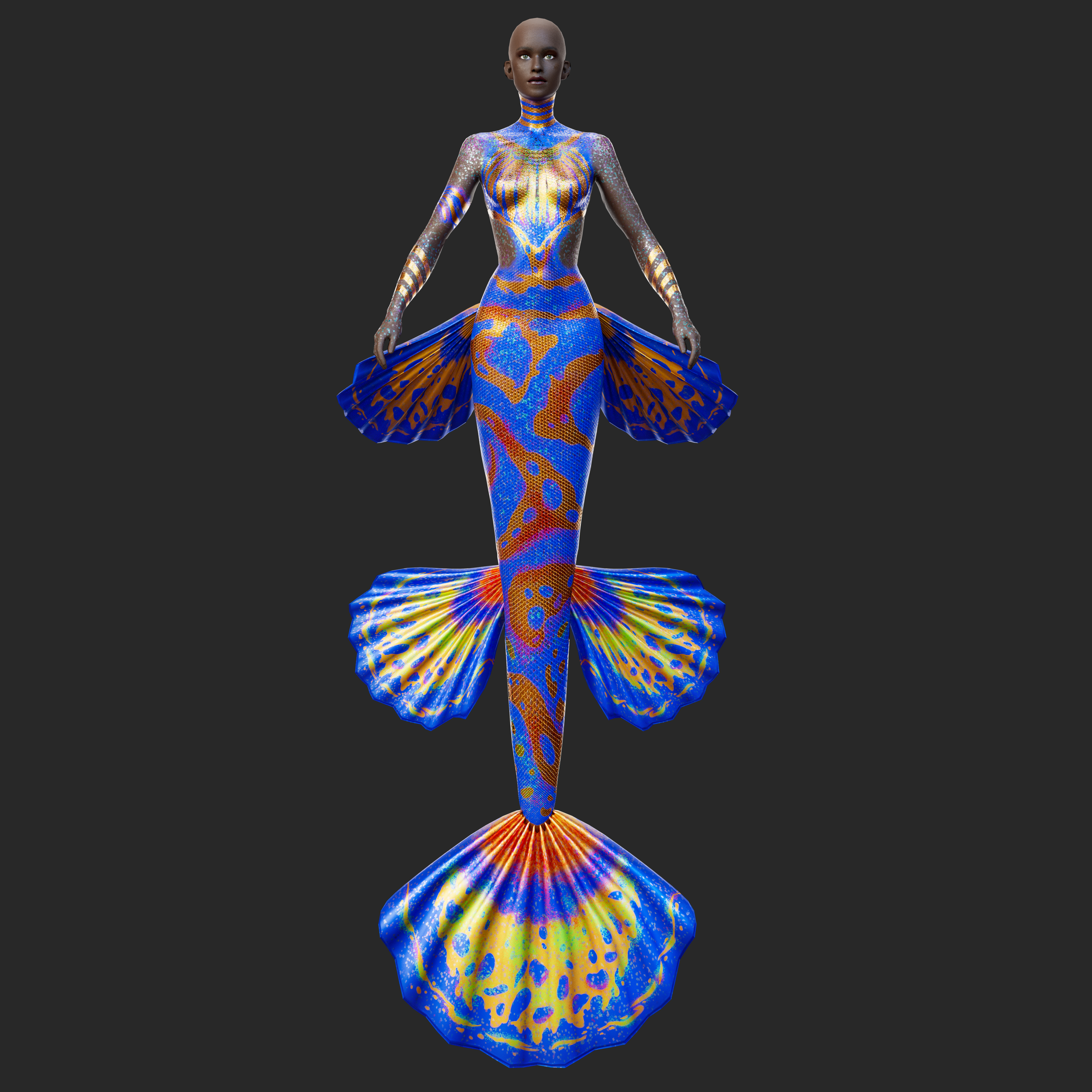  “Mermaid Tamika in Little Mermiad”    Modeling: Zbrush  Texturing: Substance Painter  Lighting+ Rendering: Maya 