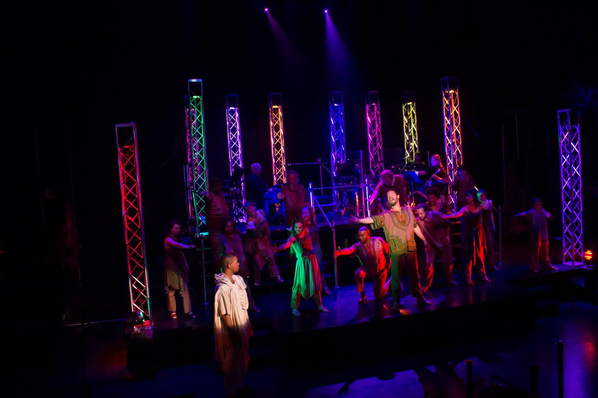 Simon in “Jesus Christ Superstar”, June 2016, Greenbrier Valley Theatre, dir. Cathey Briar, set Joshua Robinson, lights Tonry Lathroum, photo credit Valerie Pritt