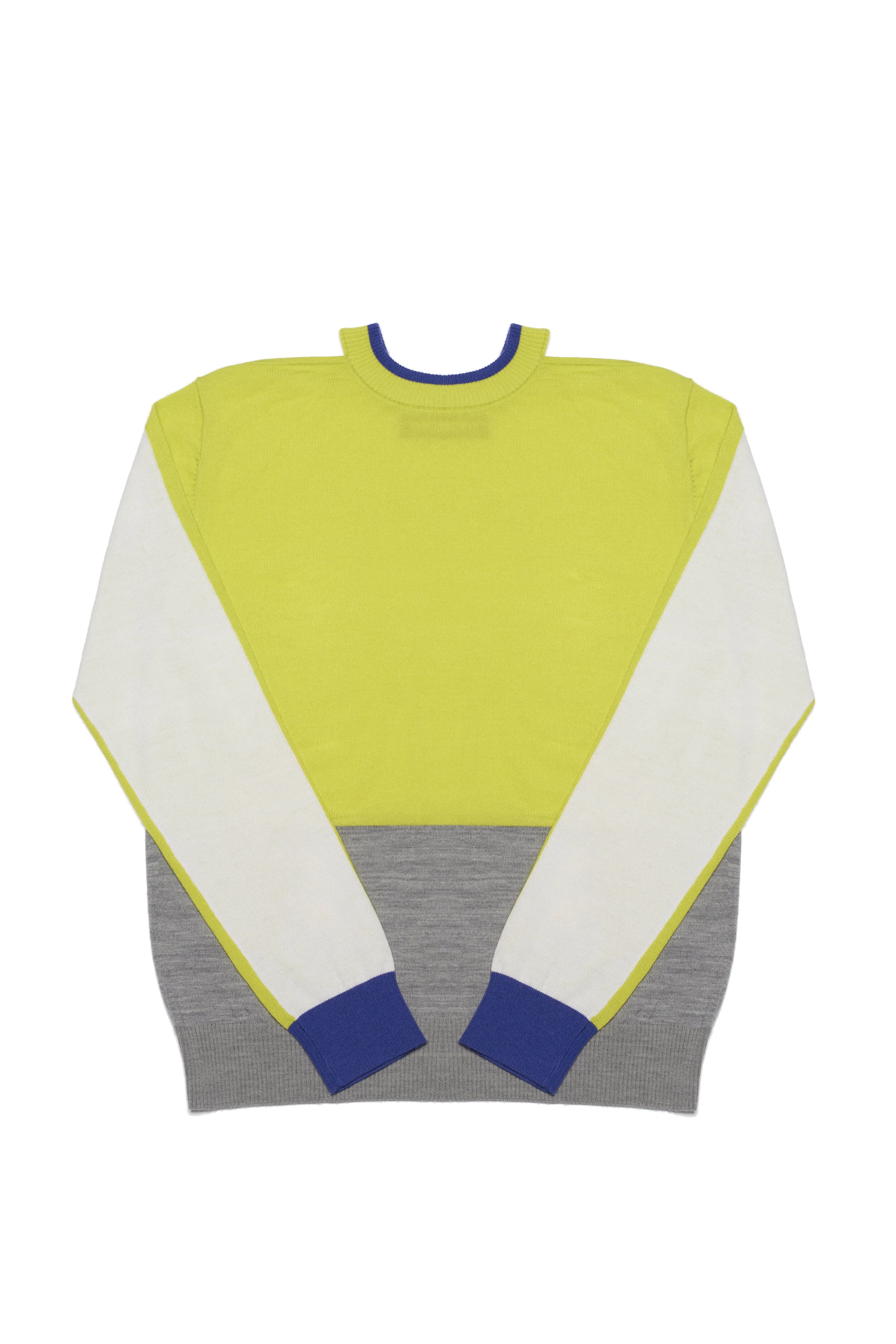 REVERSIBLE NEON GREEN/WHITE KNIT TOP