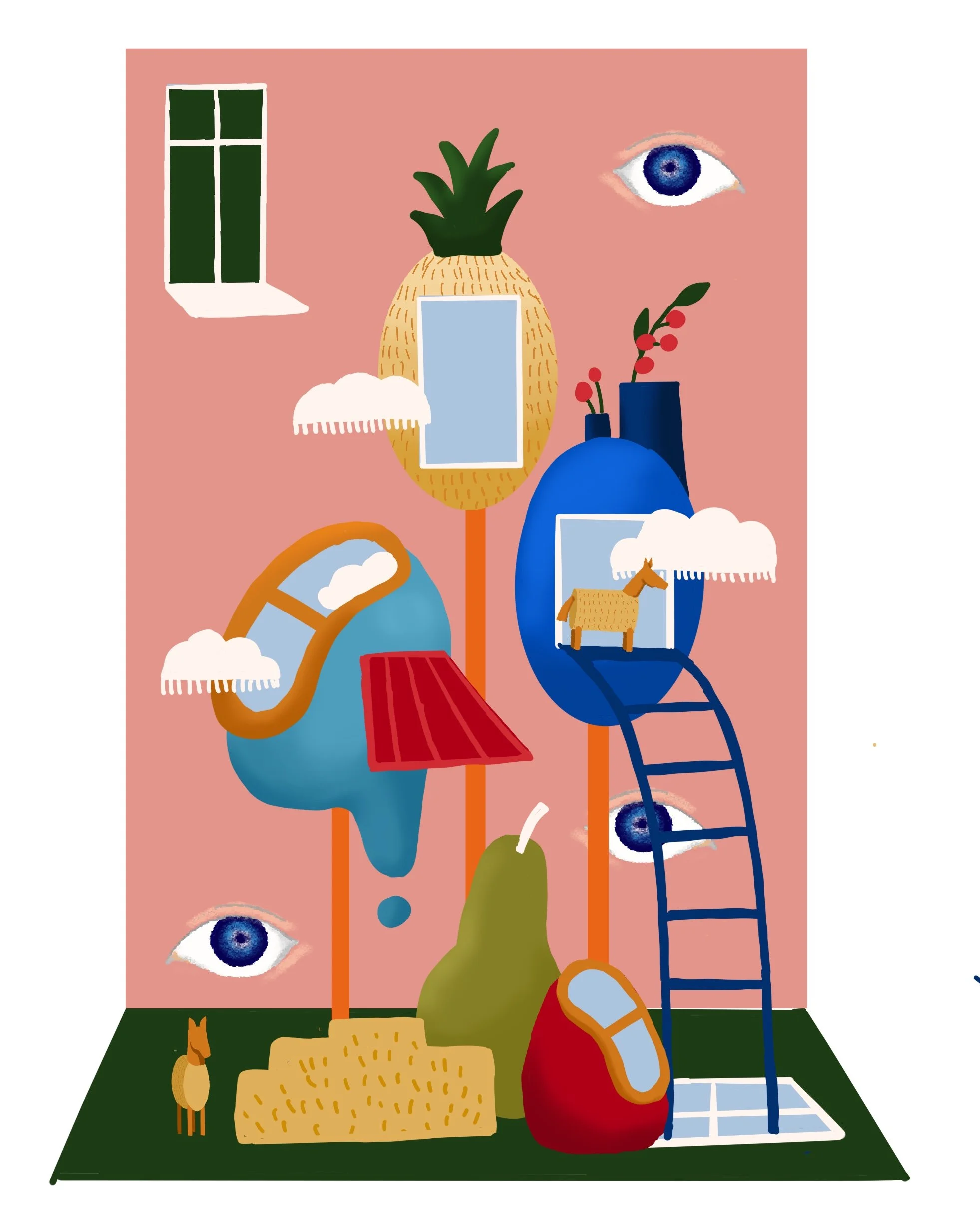 Hermès Surrealism Forest Window Design | Cynthia Mak Studio