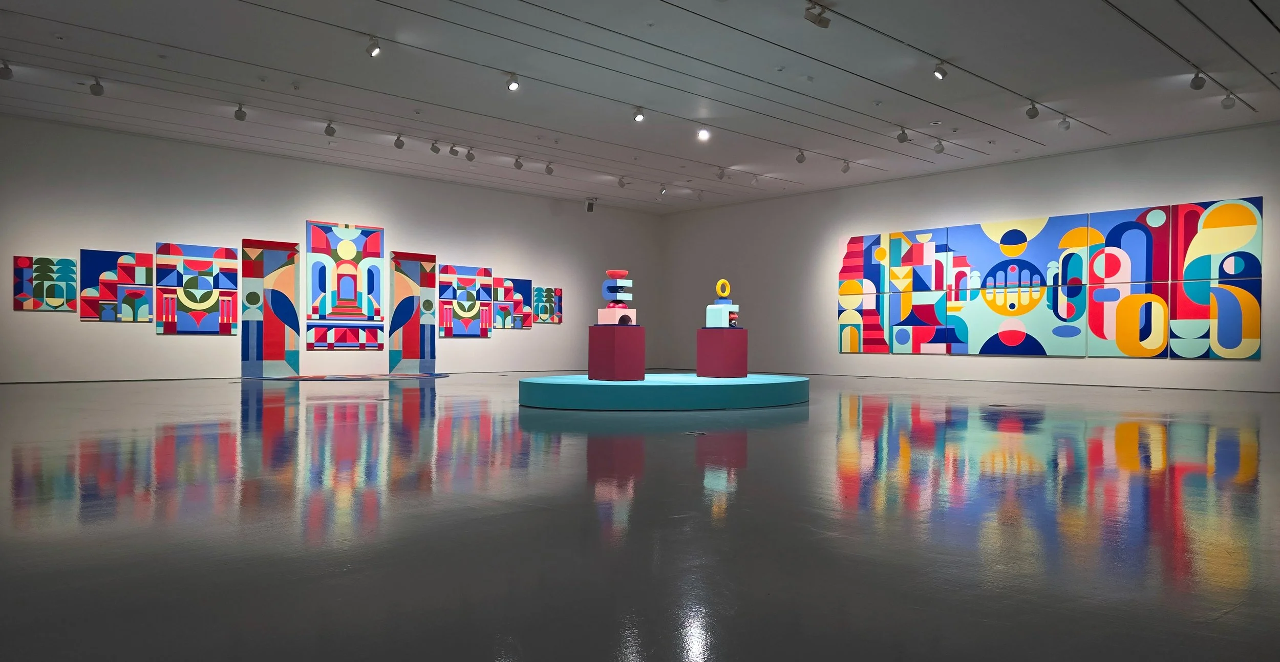 Installation view of Hong Kong contemporary artist Cynthia Mak’s international solo exhibition debut, "The Architecture of Joy," presented by JPS Gallery at Paradise Art Space, Incheon, Korea.