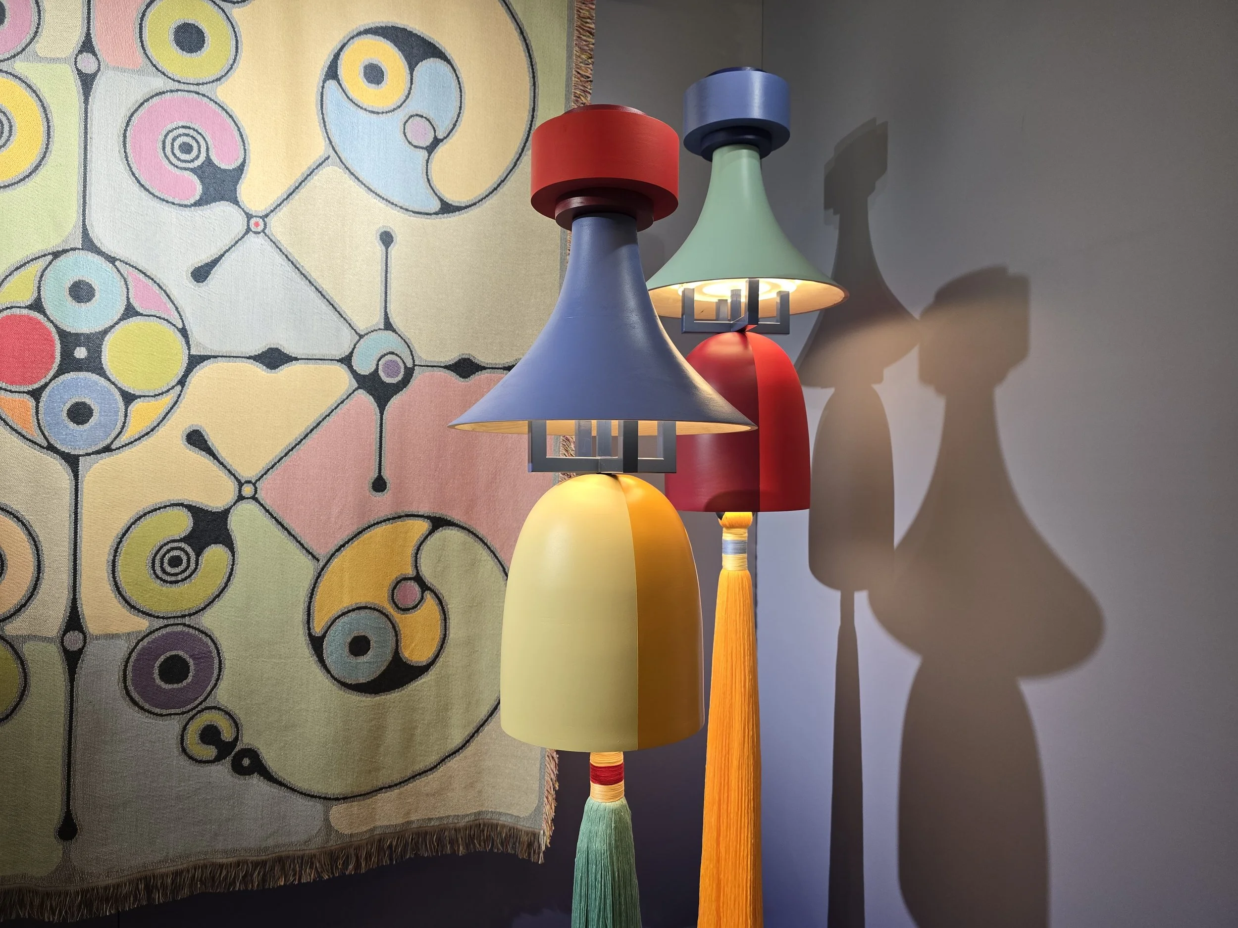 "TEA LAMP" by Cynthia Mak, exhibited at Hong Kong Landmark and HKCEC. A contemporary sculptural lamp inspired by the traditional Chinese character for tea (茶).