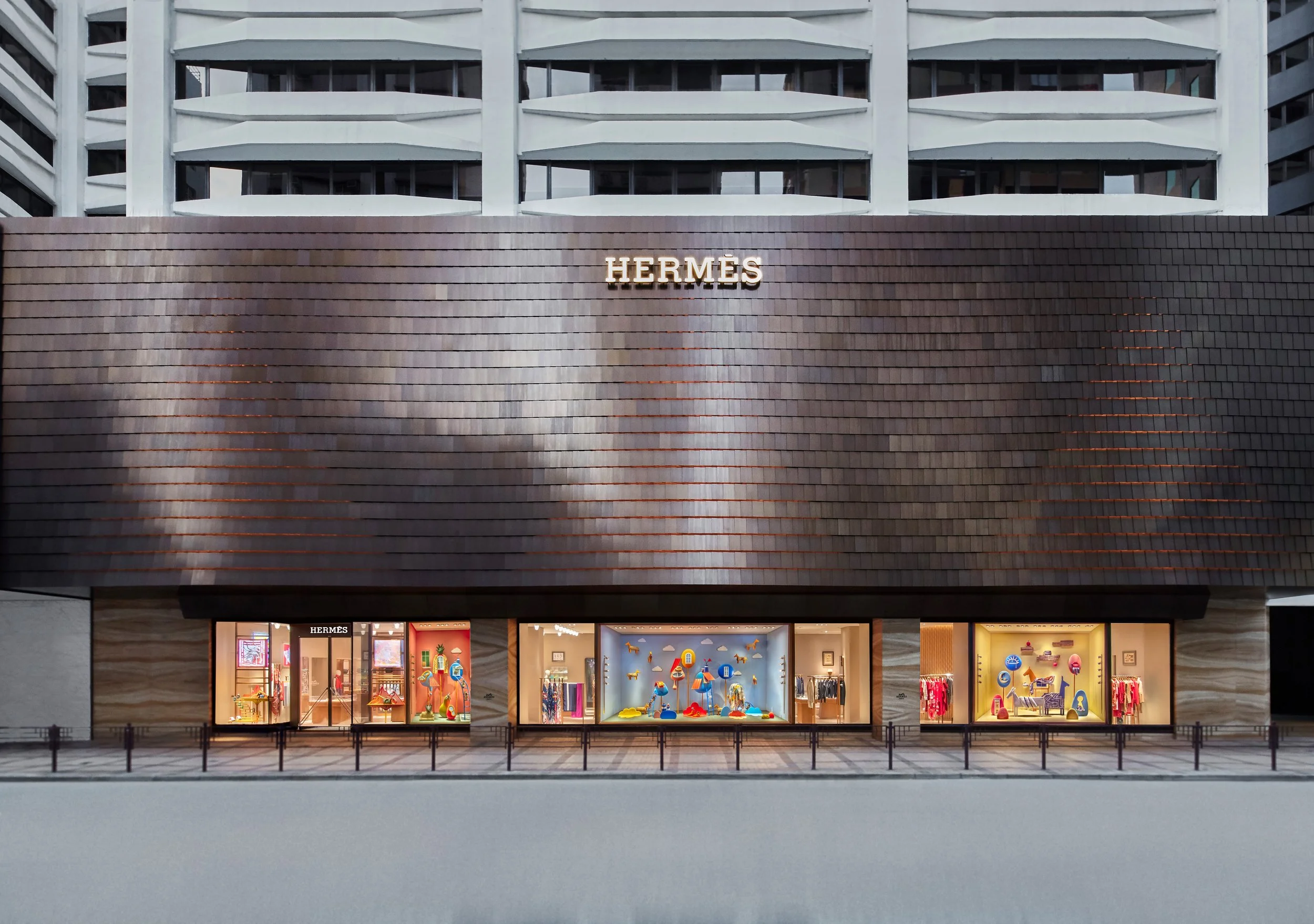 Hermes window design Surrealism Forest dreamscape installation by Cynthia Mak inspired by Salvador Dali