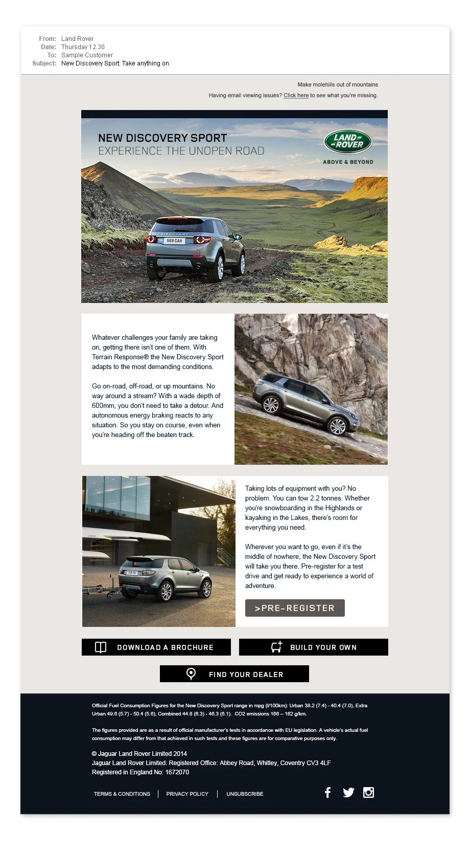  Land Rover Discover Sport - Launch E-CRM 