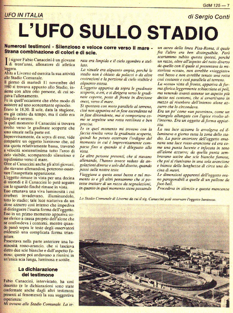 Oggetti non identificati a Firenze