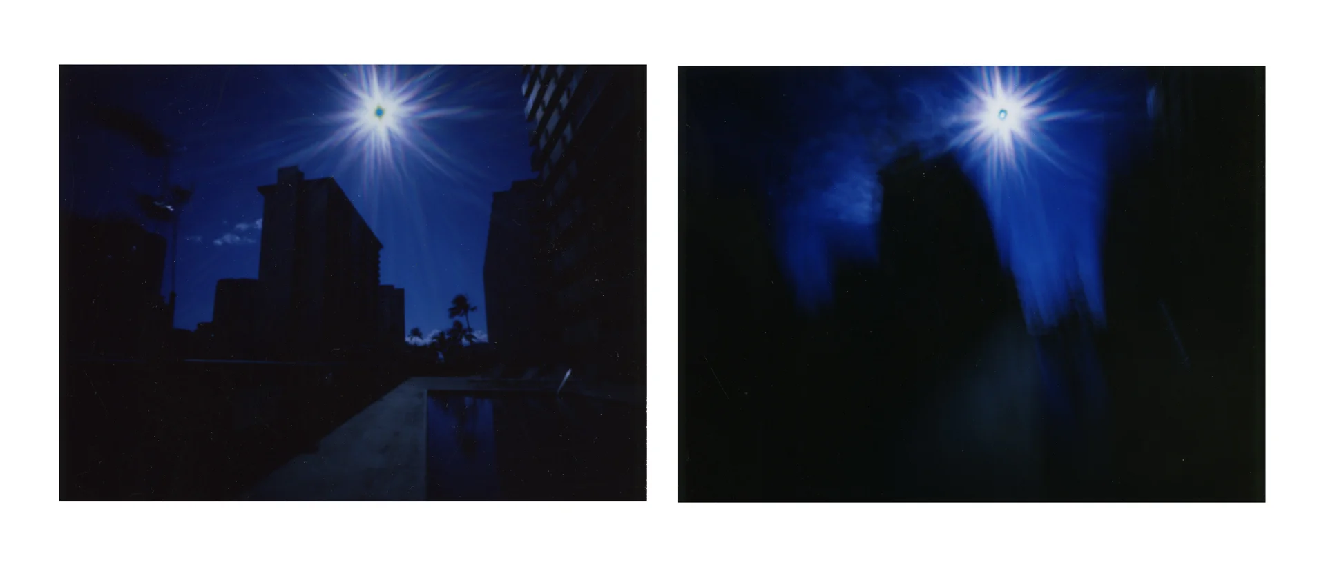 "Downtown Honolulu at 970mph" 2016. Archival Pigment Print from Fujifilm FP100-C Instant Photographs. 17x44"