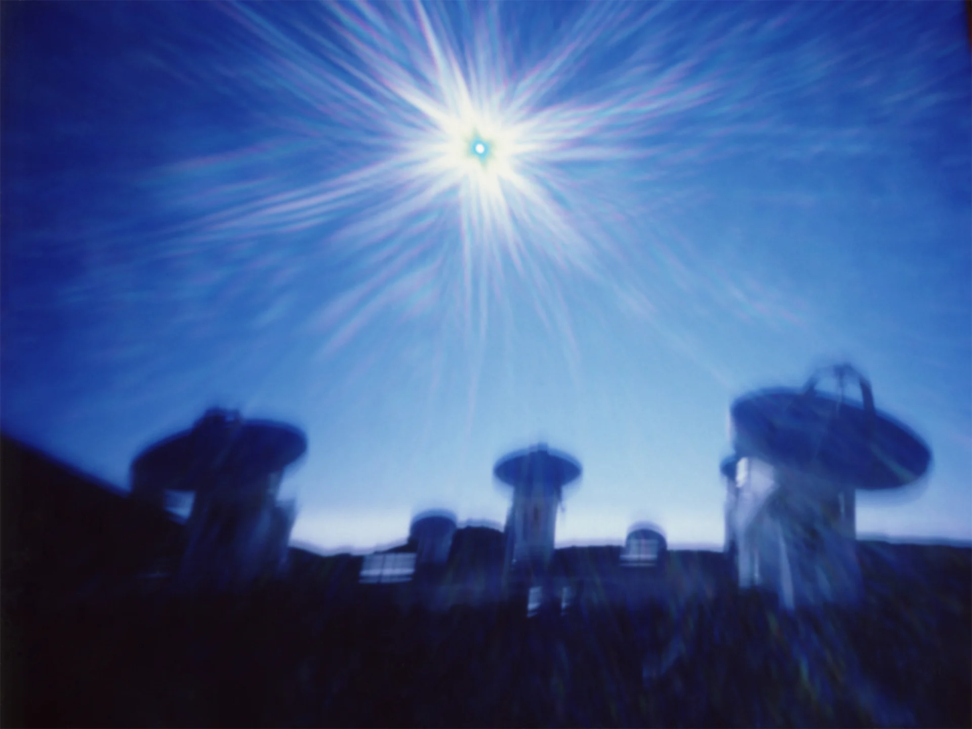 "Sub-Millimeter Array at 970MPH: Seven Minutes" Archival Pigment Print from Fujifilm FP-100C Instant Picture, 30"x40", 2017.