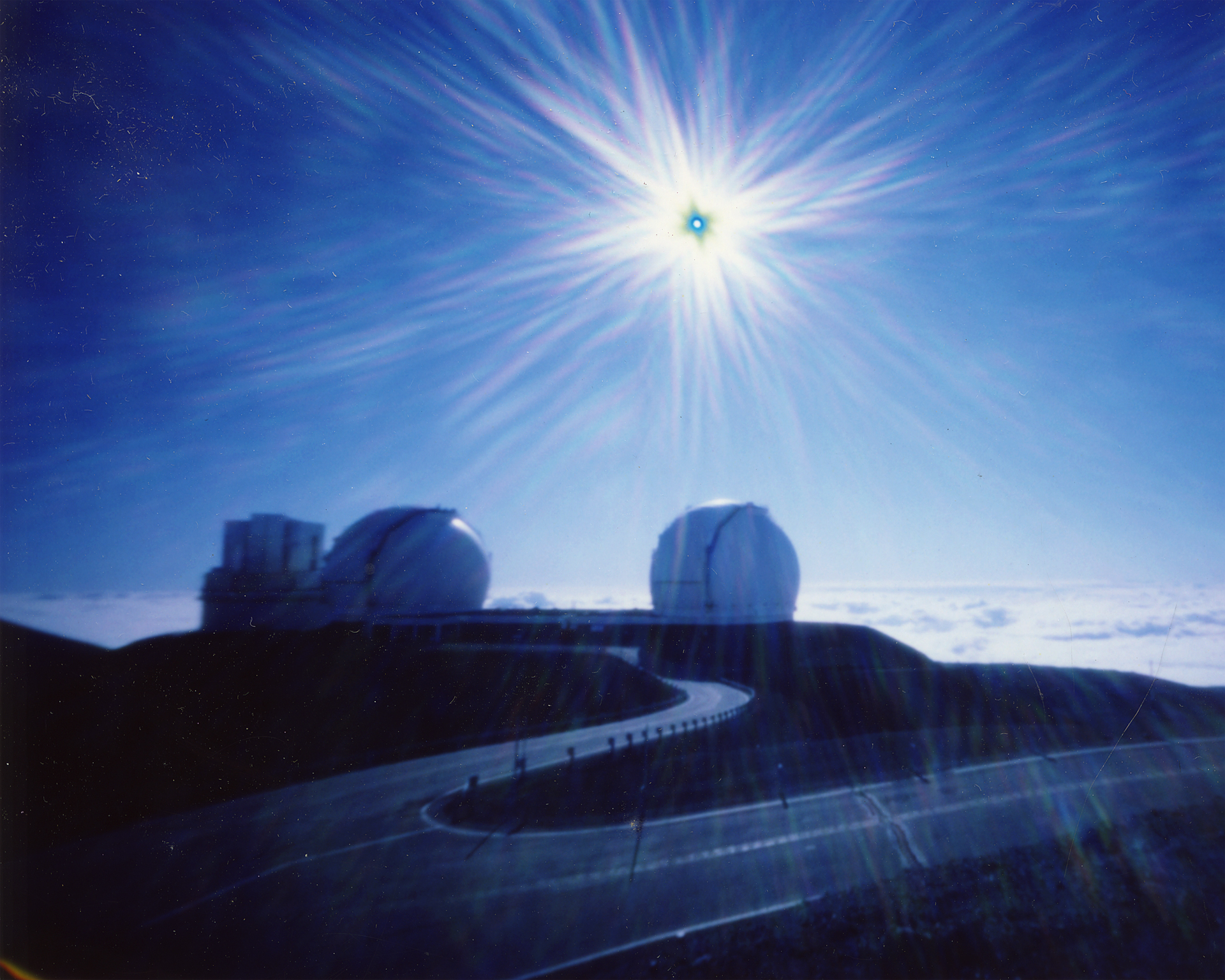  "Keck Telescopes at 970MPH" Fujifilm FP-100C Instant Picture, 3.25"x4.25", 2017. 