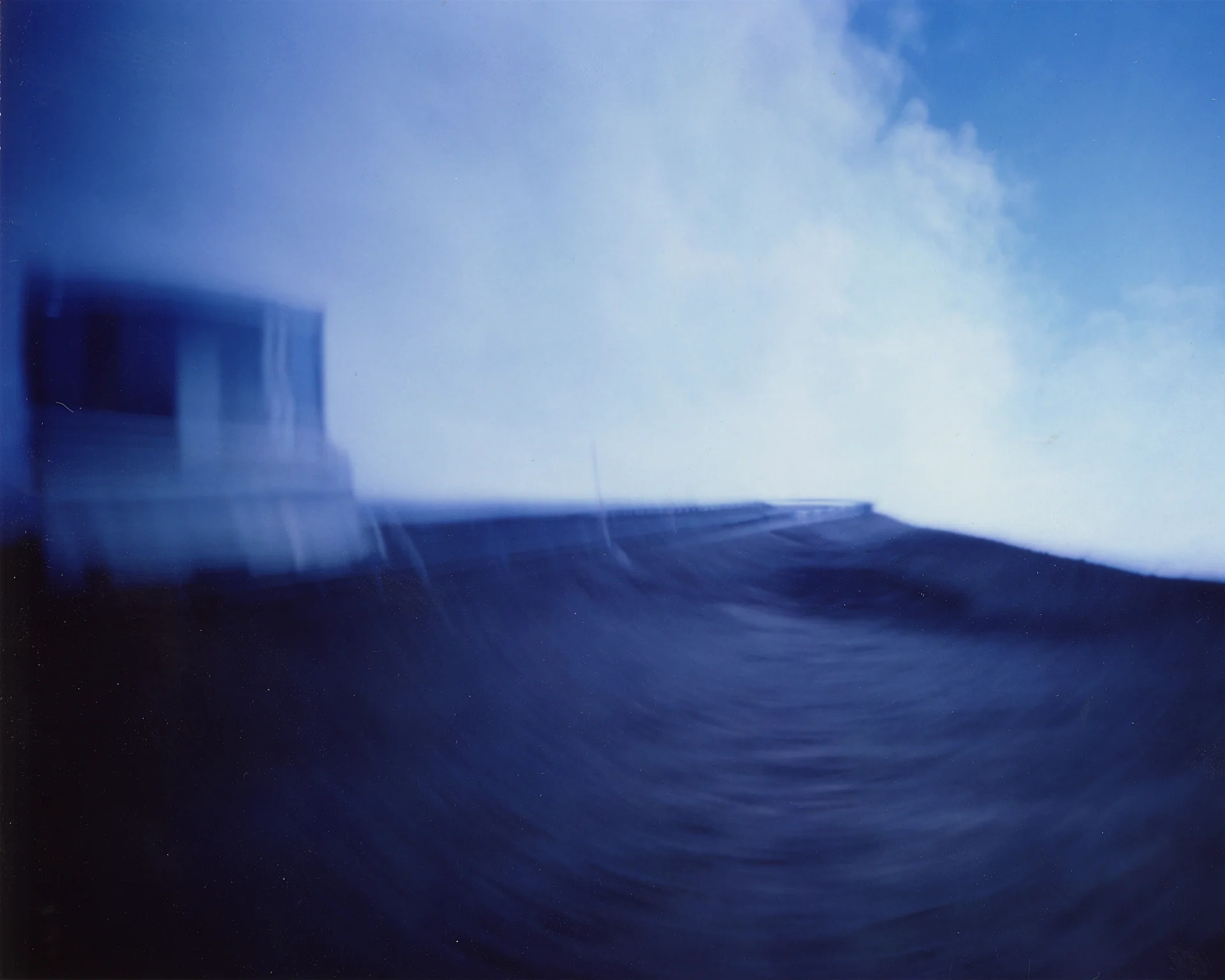 "Subaru Telescope at 970MPH: Fifteen Minutes" Fujifilm FP-100C Instant Picture, 3.25"x4.25", 2017.
