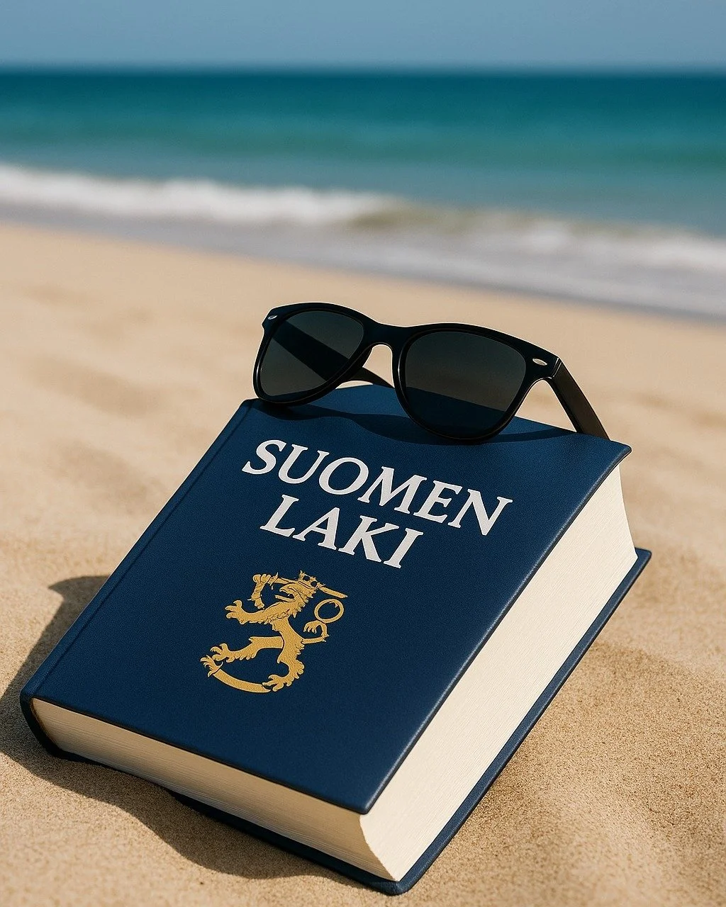 Kesälomat toimistollamme tulevat päätökseen, ja huomisesta alkaen olemme taas koko kokoonpanolla töissä.📑
Helteet hellivät lomakauden aikana ja kutsuivat rannalle myös kuvan Suomen Laki-kirjan (vaikka laki ei