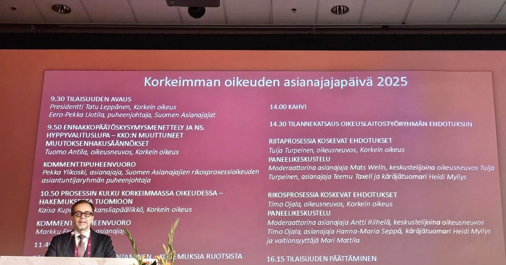 T&auml;n&auml;&auml;n toimistomme juristit Petri Impola ja Juhamatti Rainekari osallistuvat Korkeimman oikeuden asianajajap&auml;iv&auml;&auml;n. P&auml;iv&auml;n aikana oikeusel&auml;m&auml;n asiantuntijat keskustelevat ajankohtaisista oikeudellisis