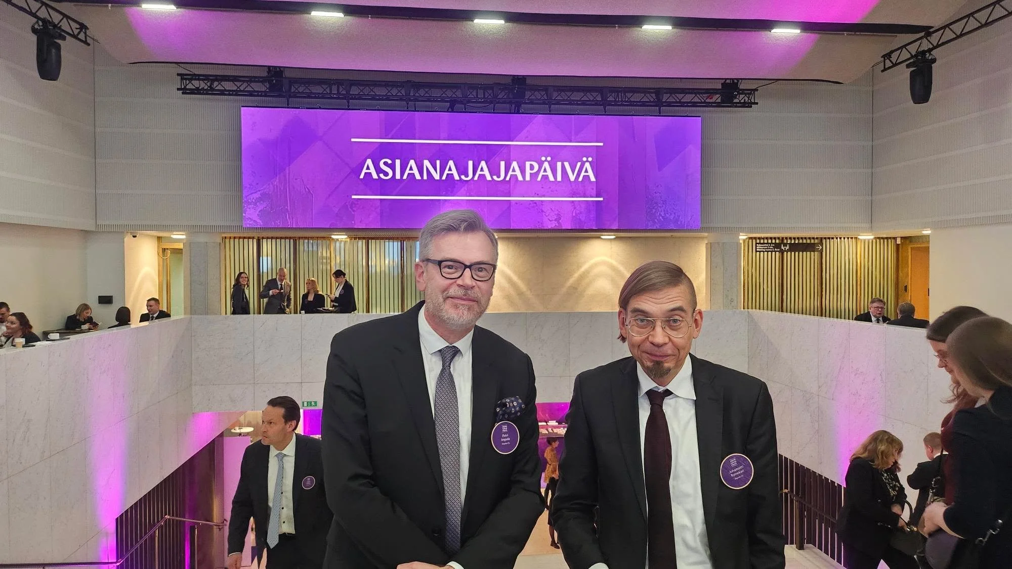 T&auml;n&auml;&auml;n toimistomme asianajajat Petri Impola ja Juhamatti Rainekari osallistuvat Asianajajap&auml;iv&auml;&auml;n, joka on Pohjoismaiden suurin oikeusalan tapahtuma. ⚖ T&auml;n&auml; vuonna tapahtumapaikkana on upea Finlandia-talo! 

1.