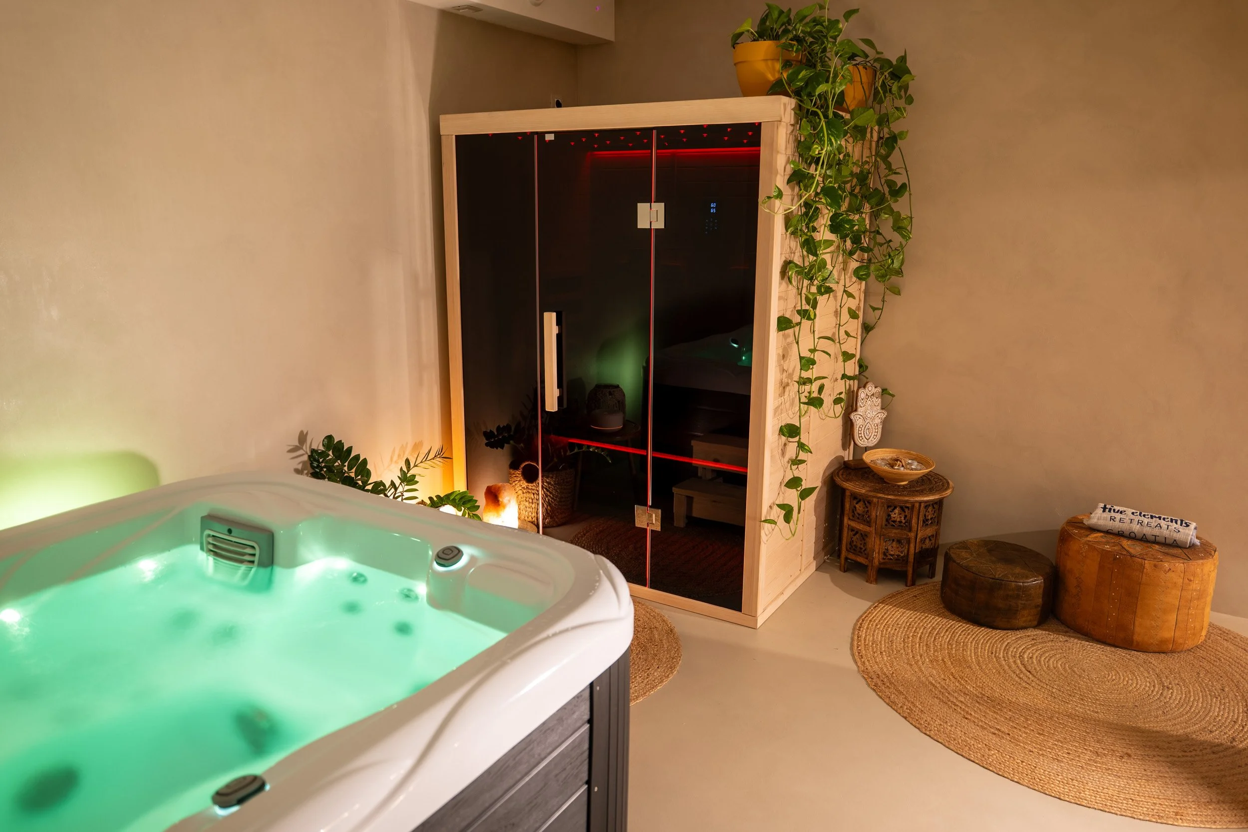 spa, wellness, relaxing area, jacuzzi, sauna, massage chair