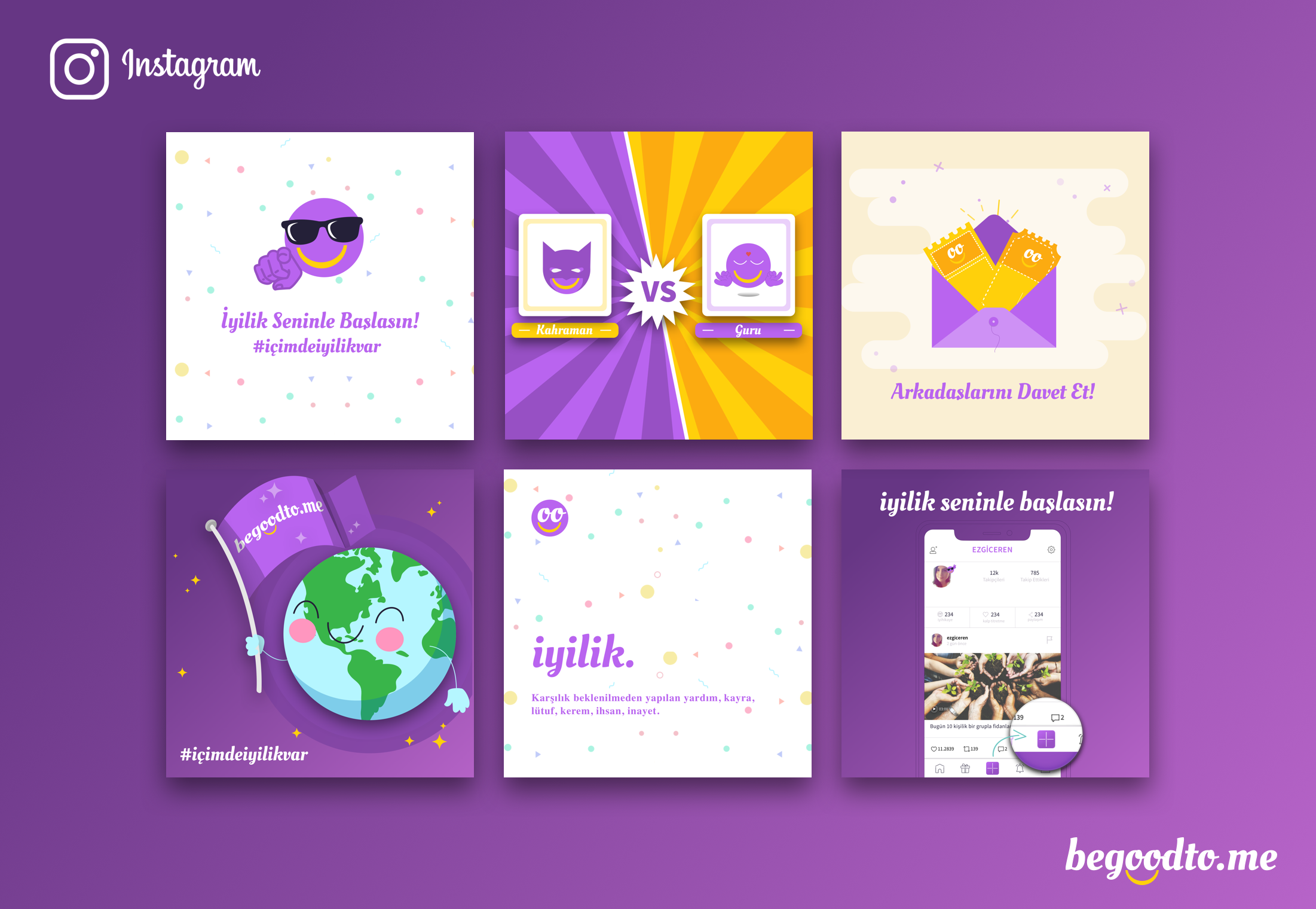 Instagram post designs for begoodto.me