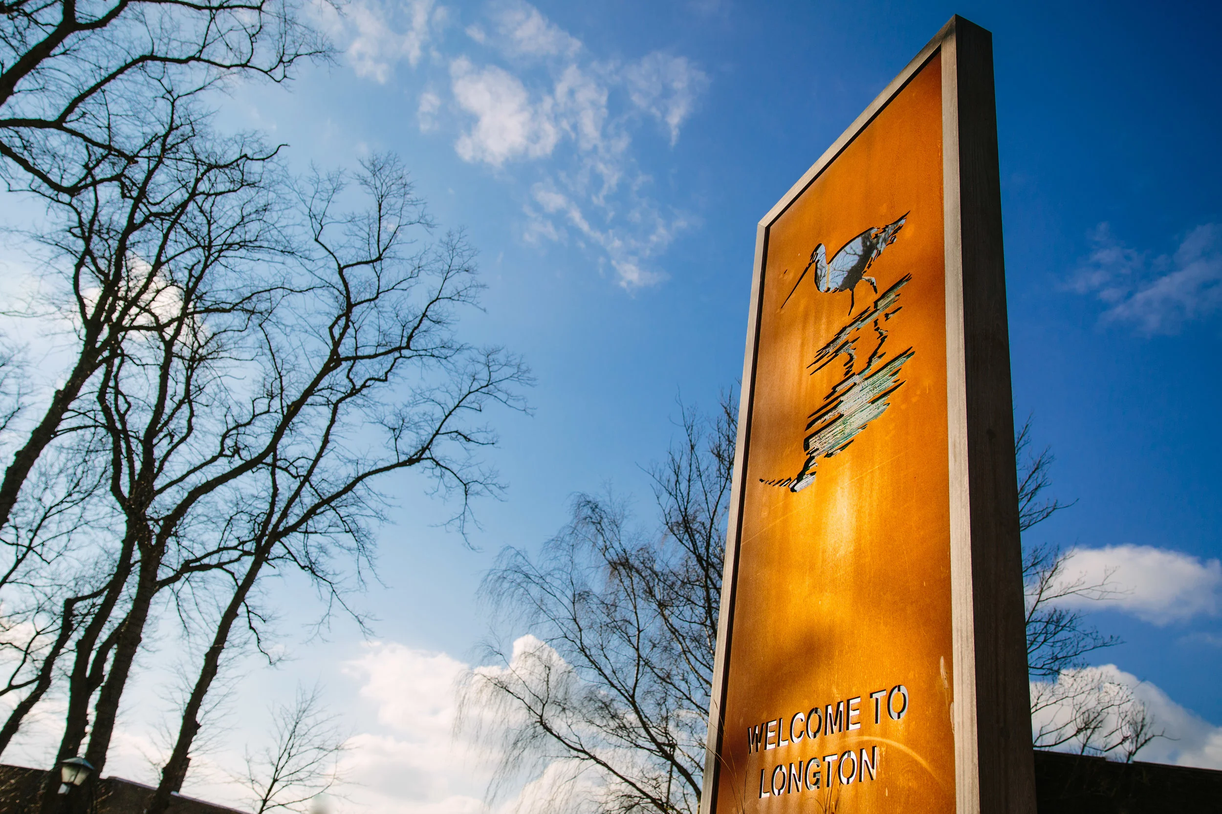Corten Steel Welcome Sign - Longton