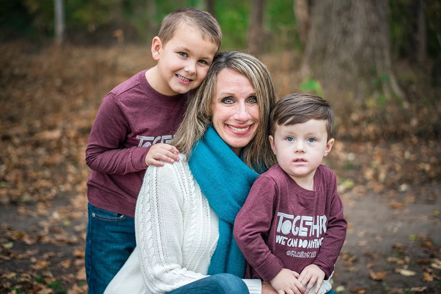 Mother and son portrait fall MArietta, GA