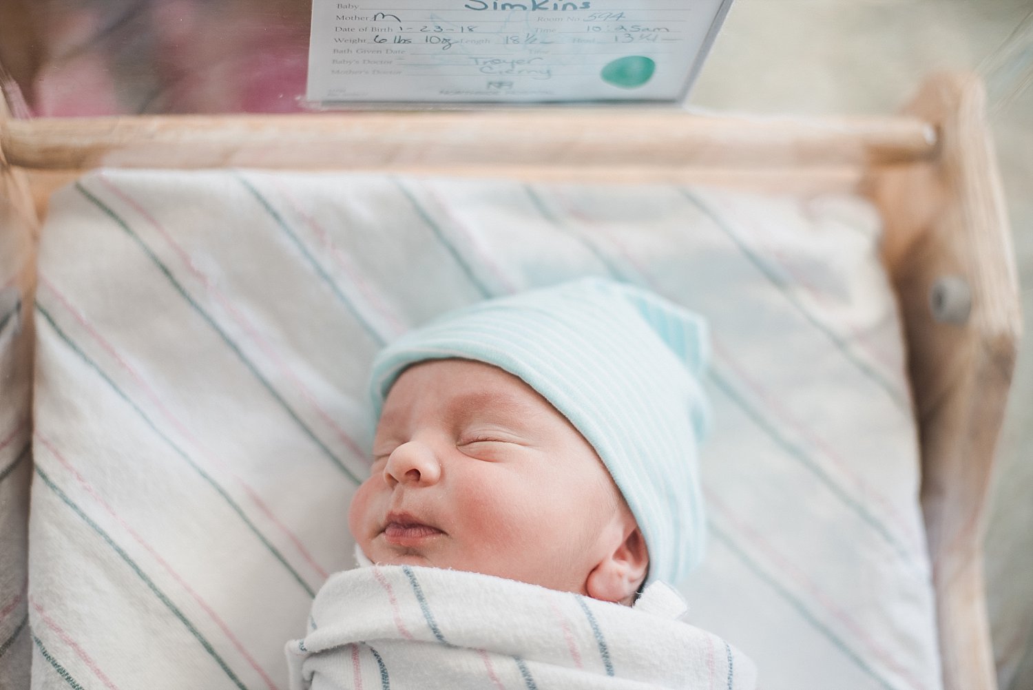 Newborn baby in Bassinet Northside Atlanta Hospital