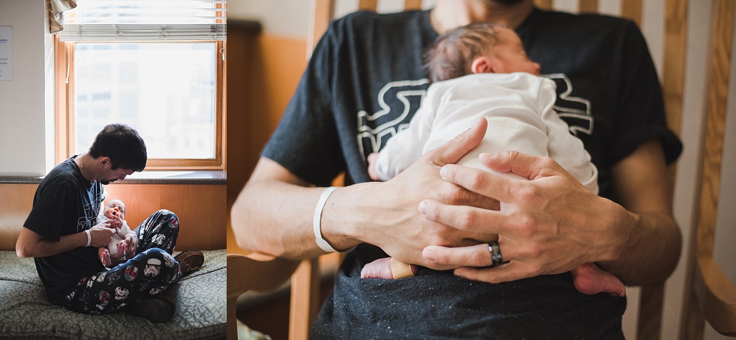 dad and newborn baby Northside Atlanta Hospital