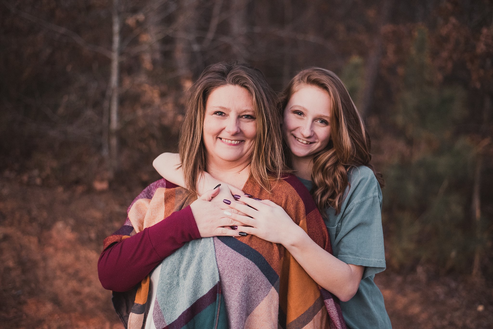 mother and daughter hugging