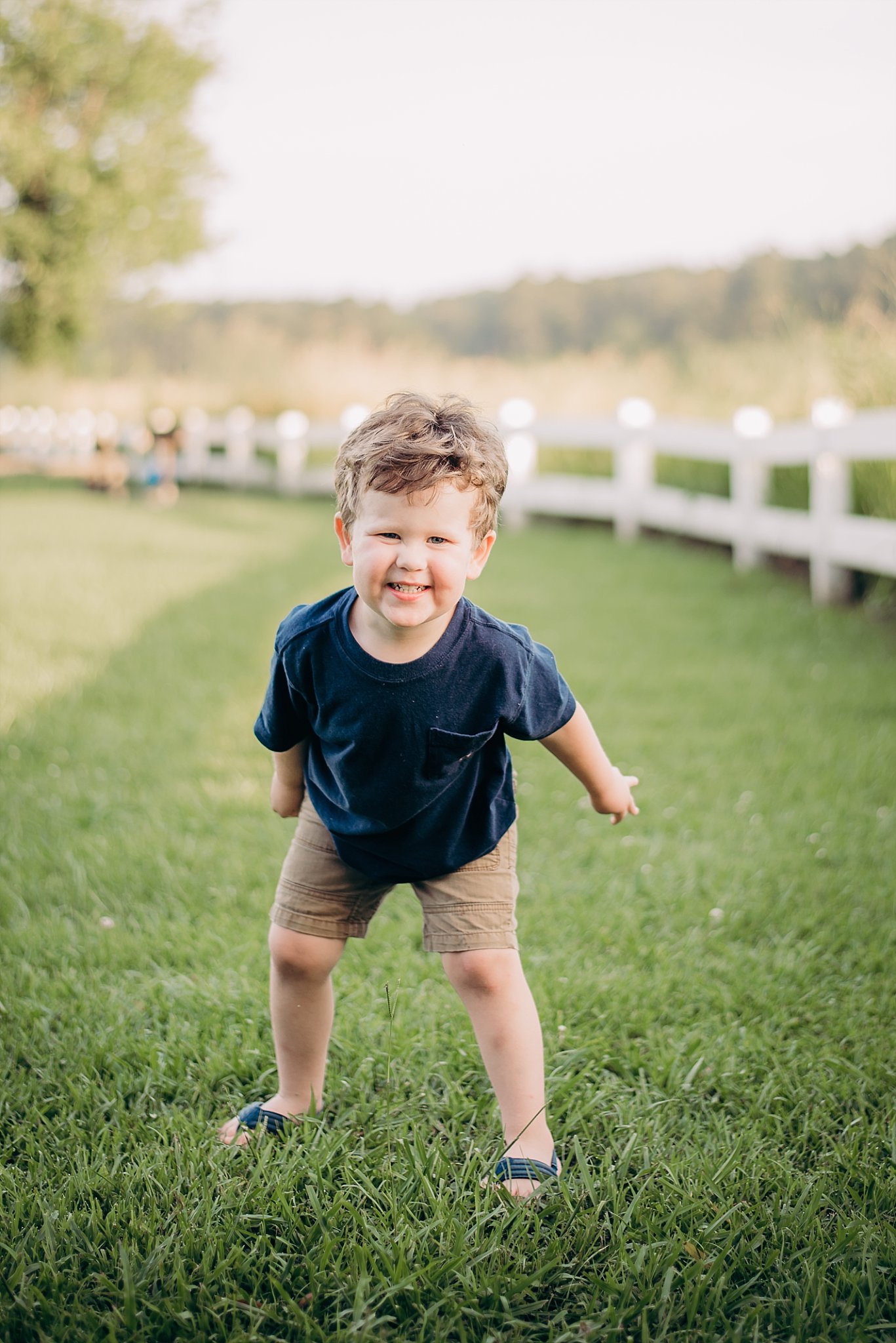 toddler boy preparing to run at Cauble Park Acworth, GA