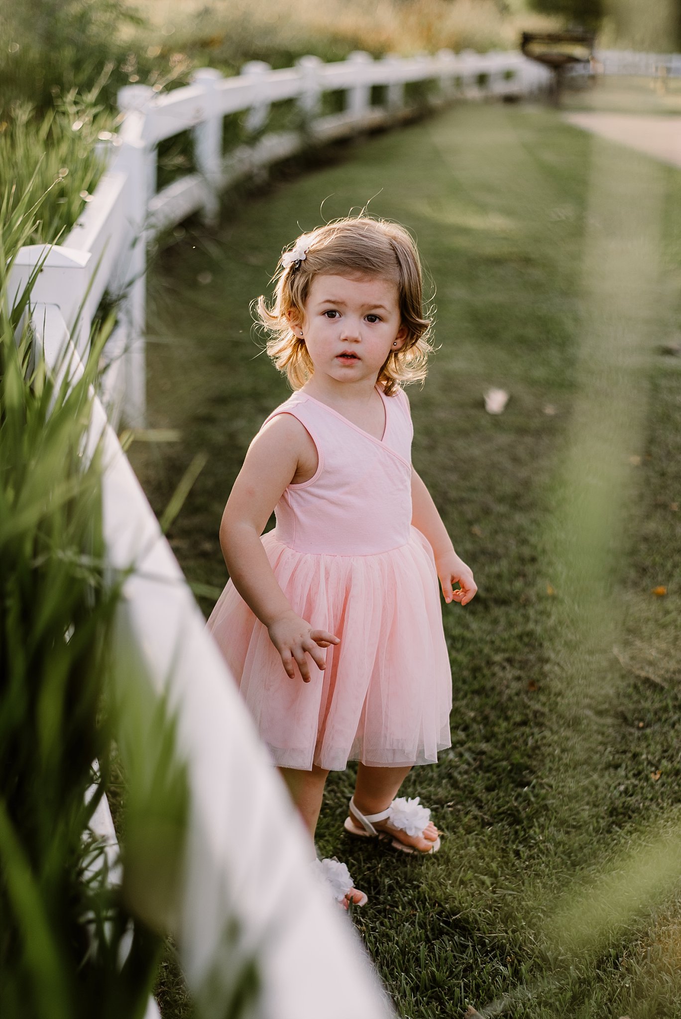 toddler girl in pink dress Cauble Park Lake Acworth