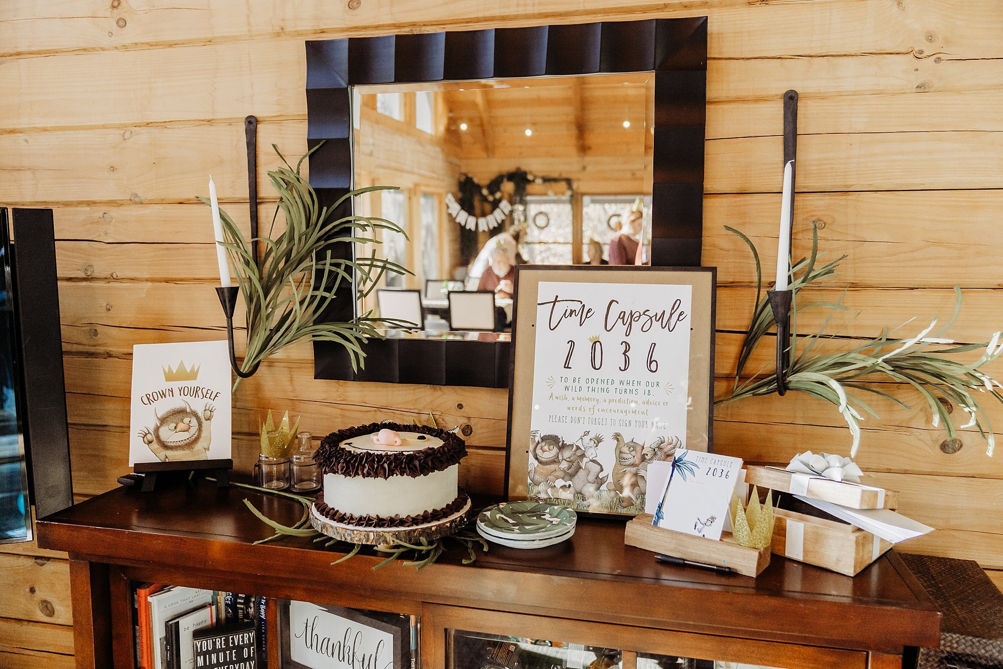 Where the Wild Things Are themed birthday party table setup