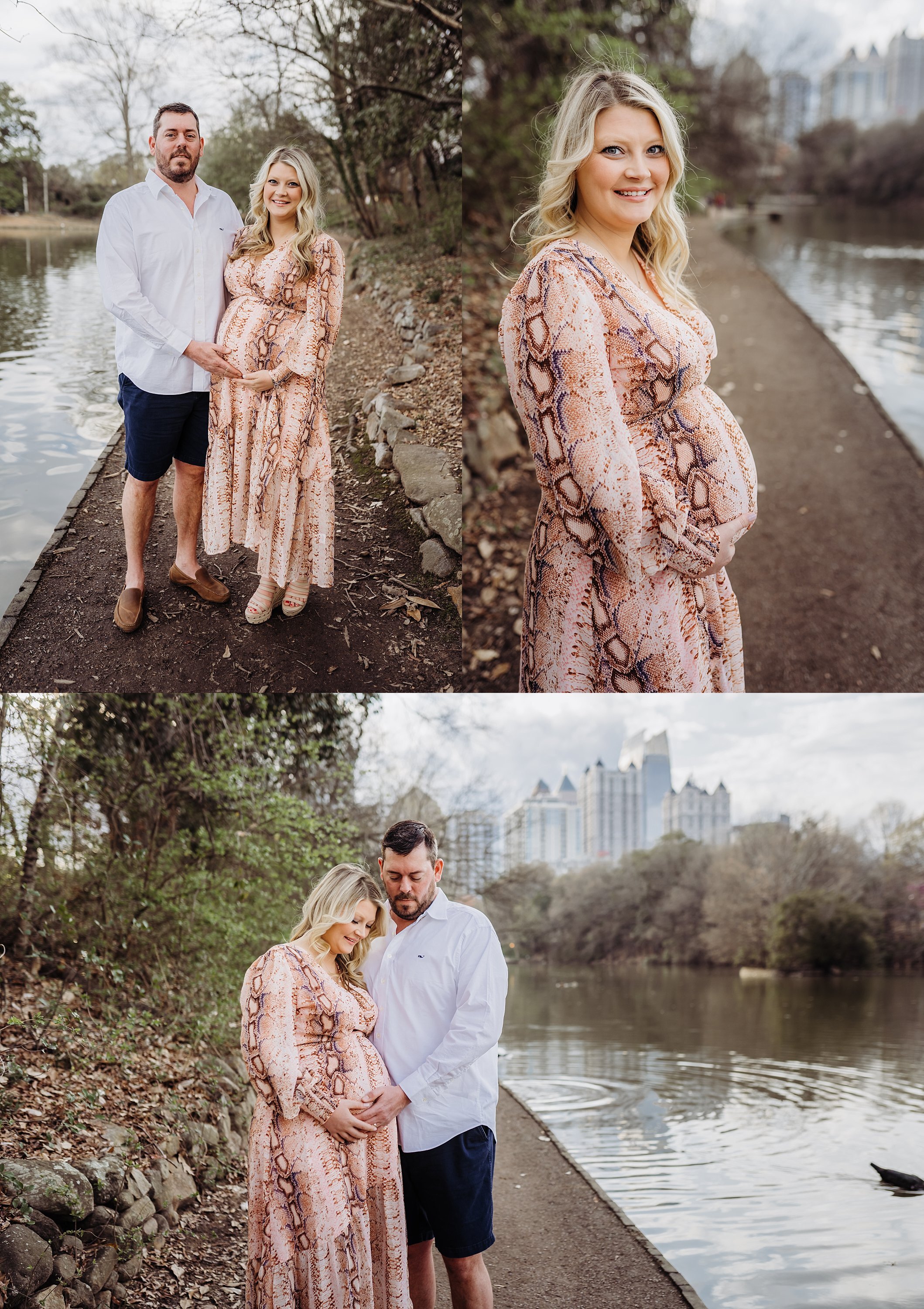 Couple's maternity session in Piedmont Park Atlanta, GA