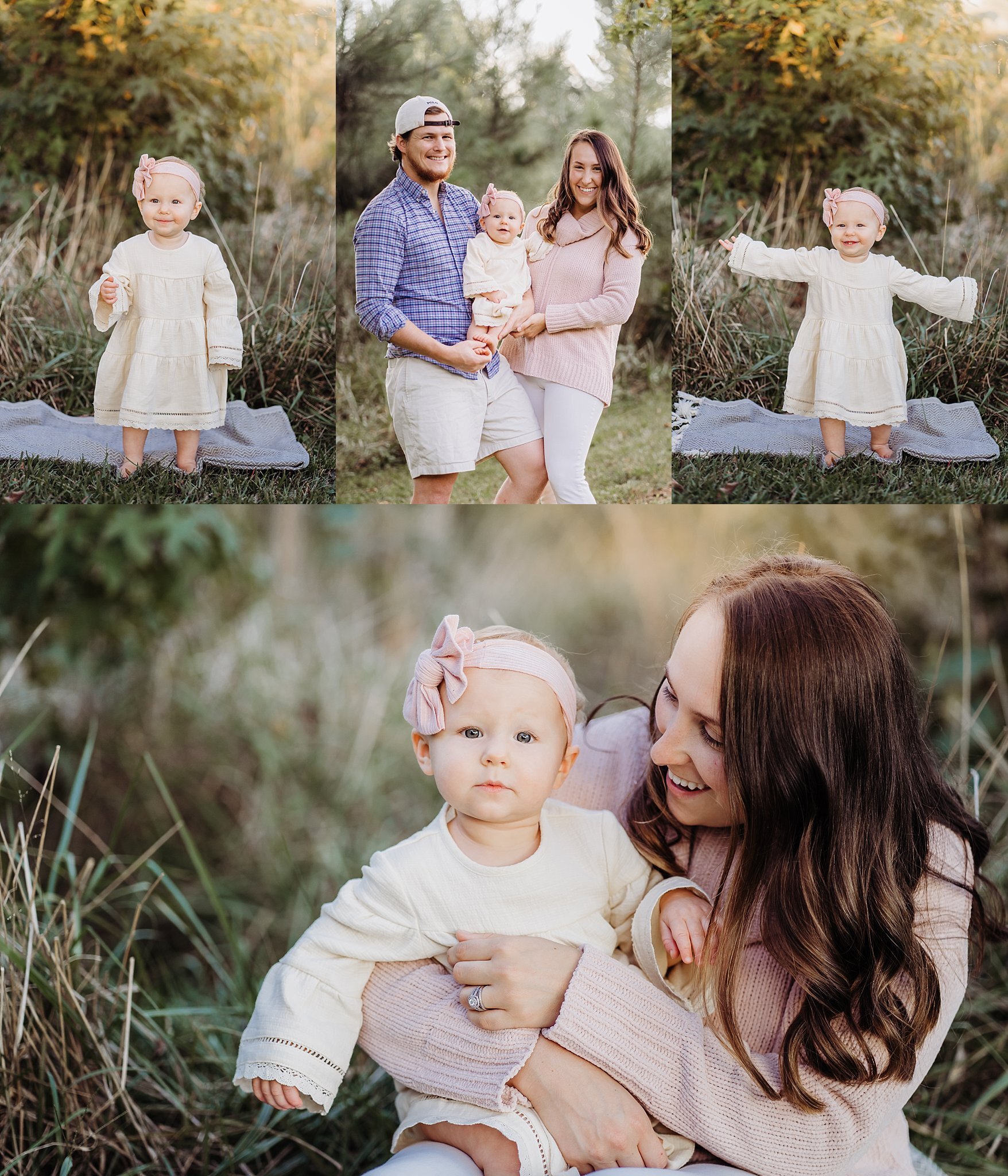 mom and 1 year old daughter at Leita Thompson Park, Roswell, GA