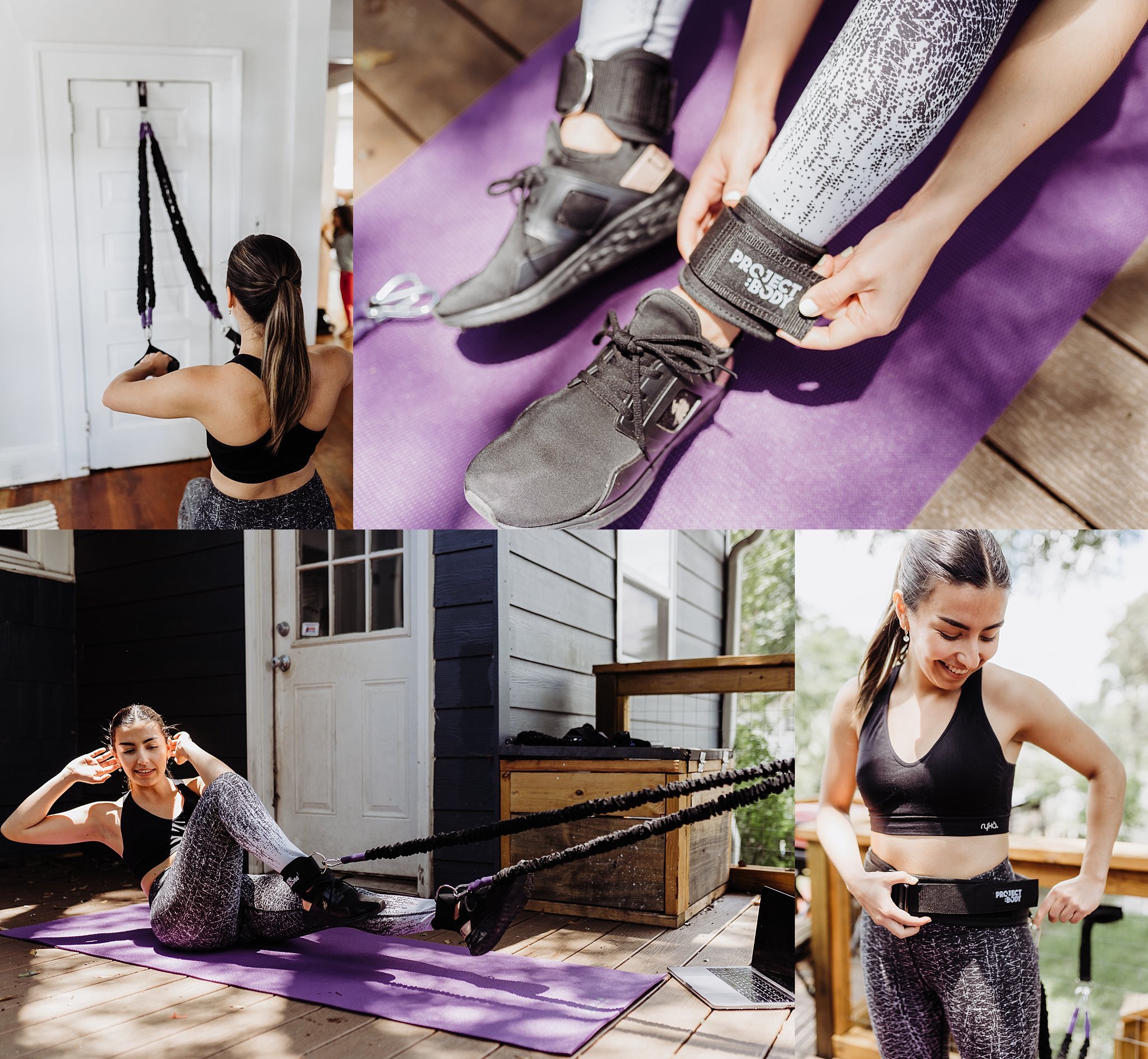 project body atl at-home workout products being used by client in home