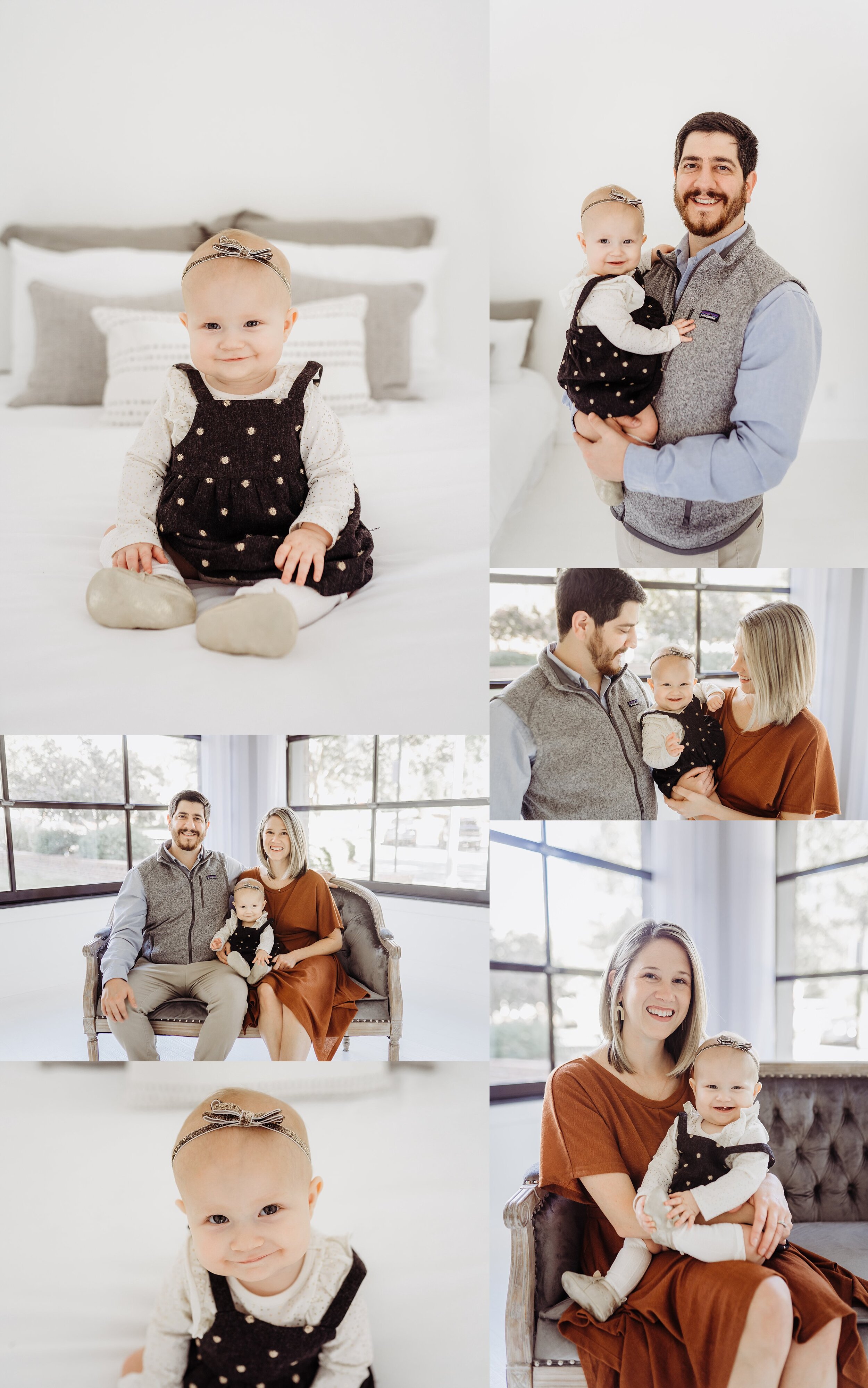 Photos of family with one year old daughter at studio in Woodstock, GA