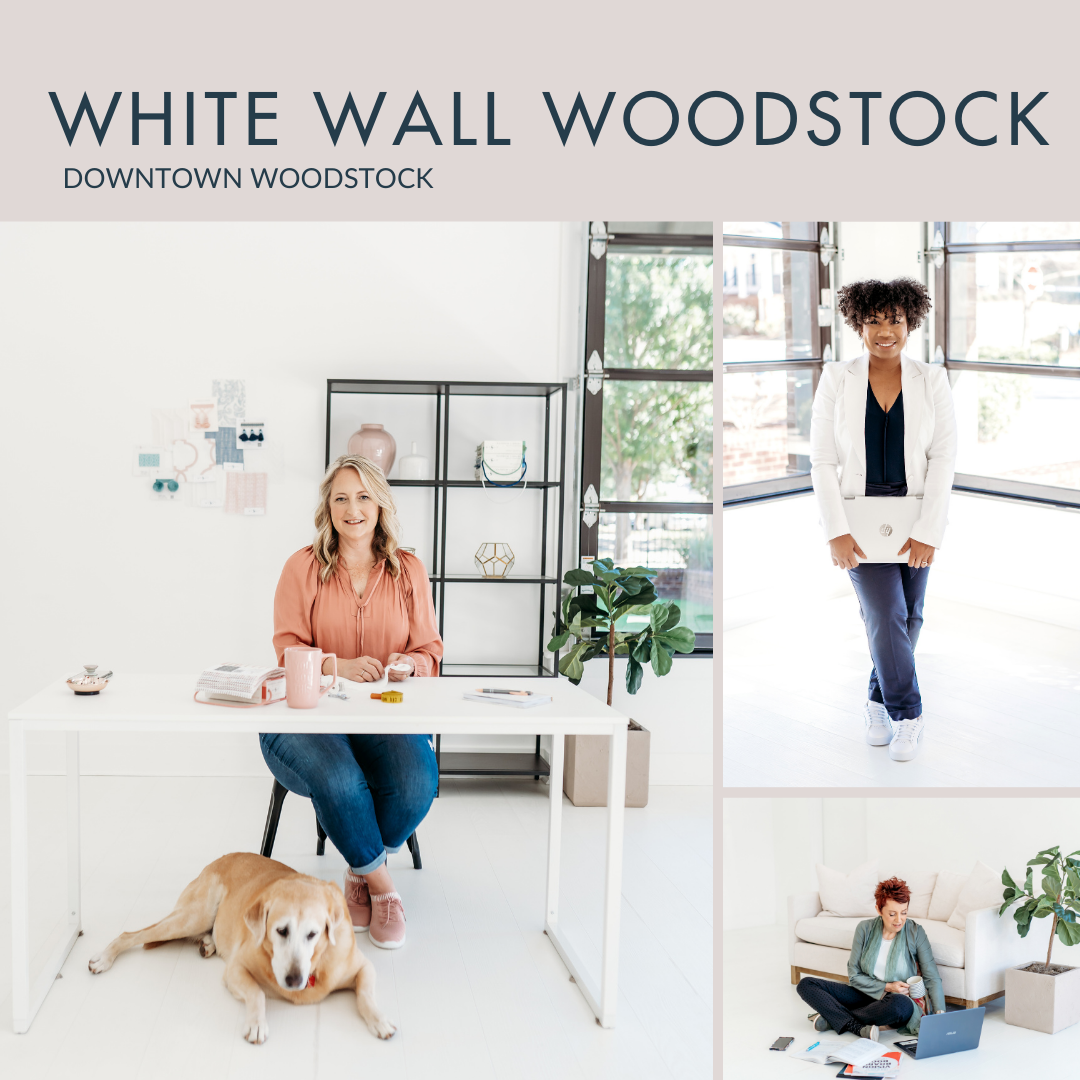 Woodstock Brand Photography studio Main Street White Wall Woodstcok