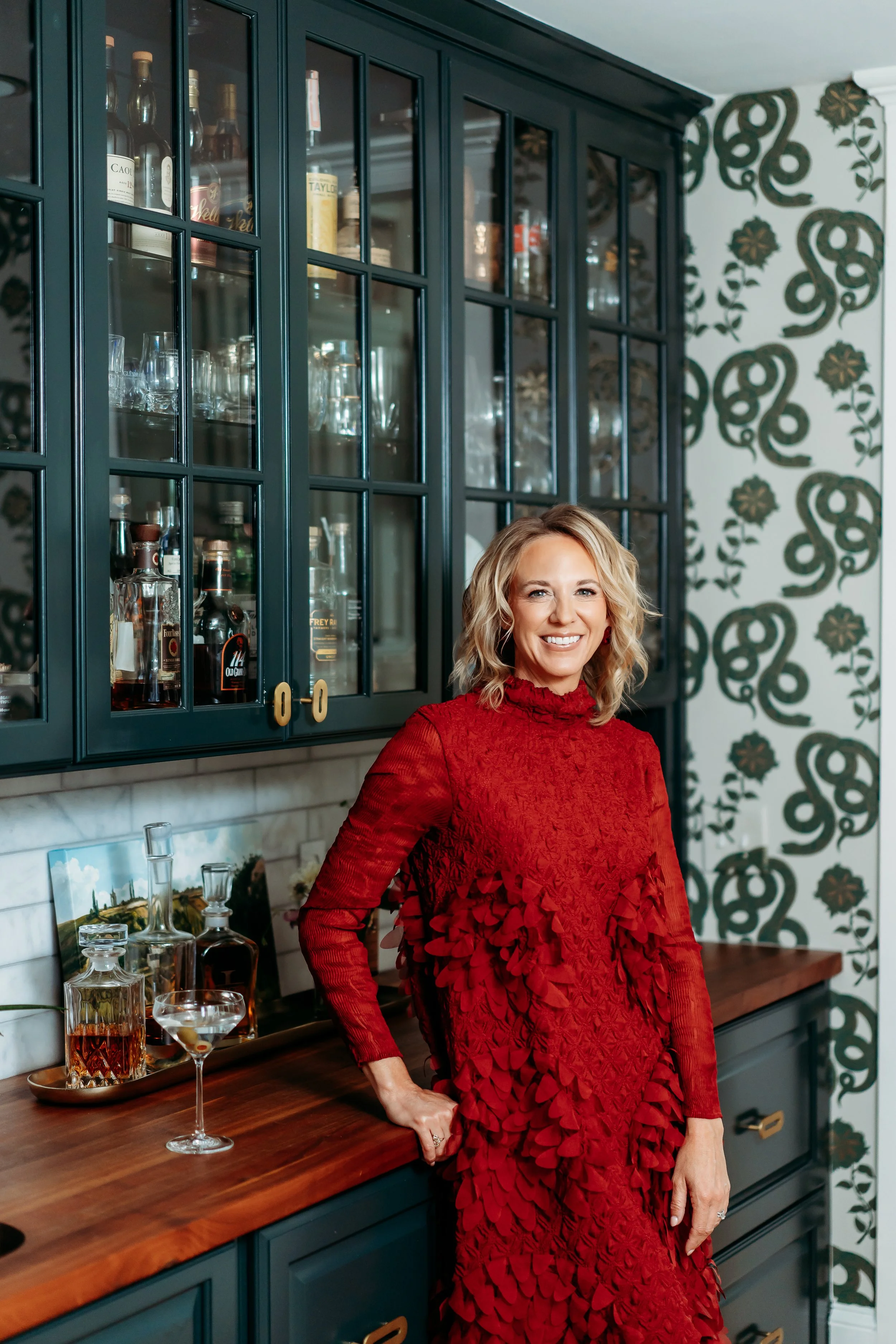 Lifestyle brand image of interior designer in kitchen of  Cumming, GA home 