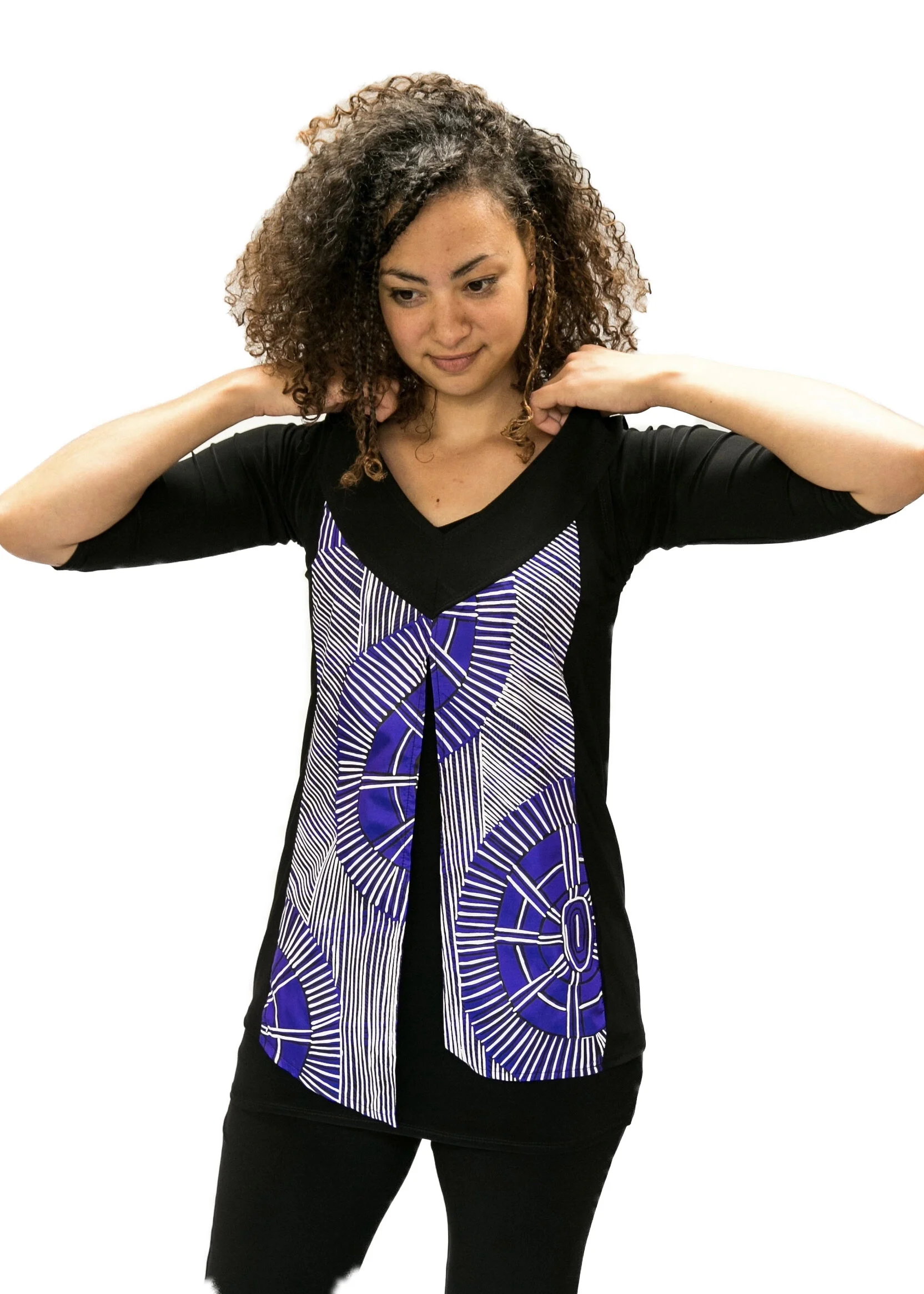 Leonie Top - Purple Pandanus I0743071