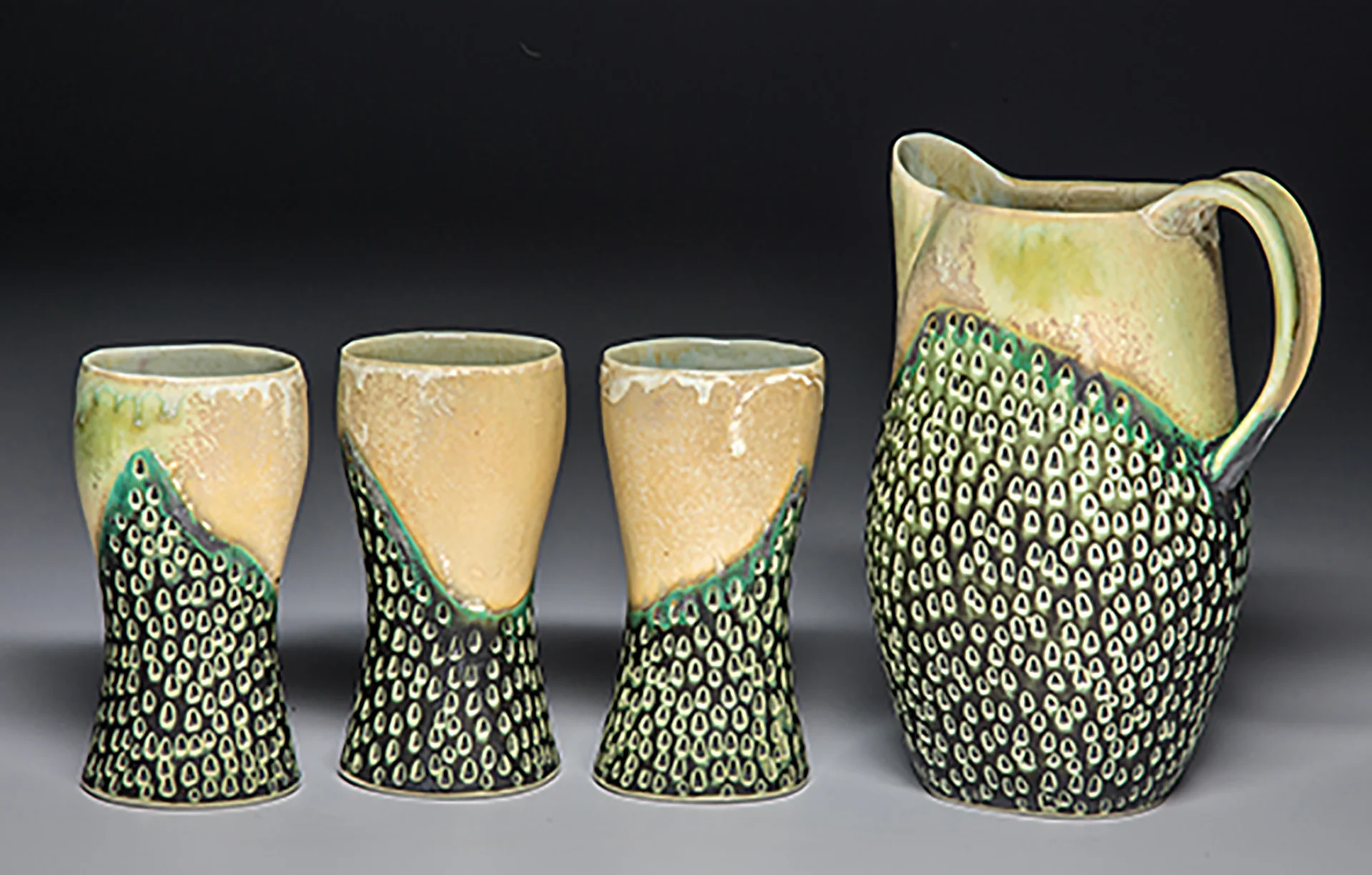 Wrenn Pottery ridgelinepitcherset.jpg