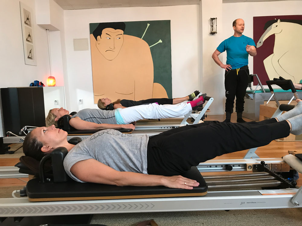Mandy, Sabine und Christian beim Footwork