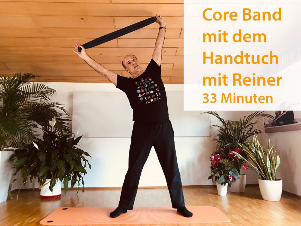 9. Pilates Core Band mit dem Handtuch - Reiner (33 MInuten) - 16.3.2020Kathy Coreys Core Band ist ein geniales Tool. Leider hat nicht jeder so ein Band und daher werden hier die Core Band Übungen mit einem einfachen Handtuch durchgeführt. Da man kei…