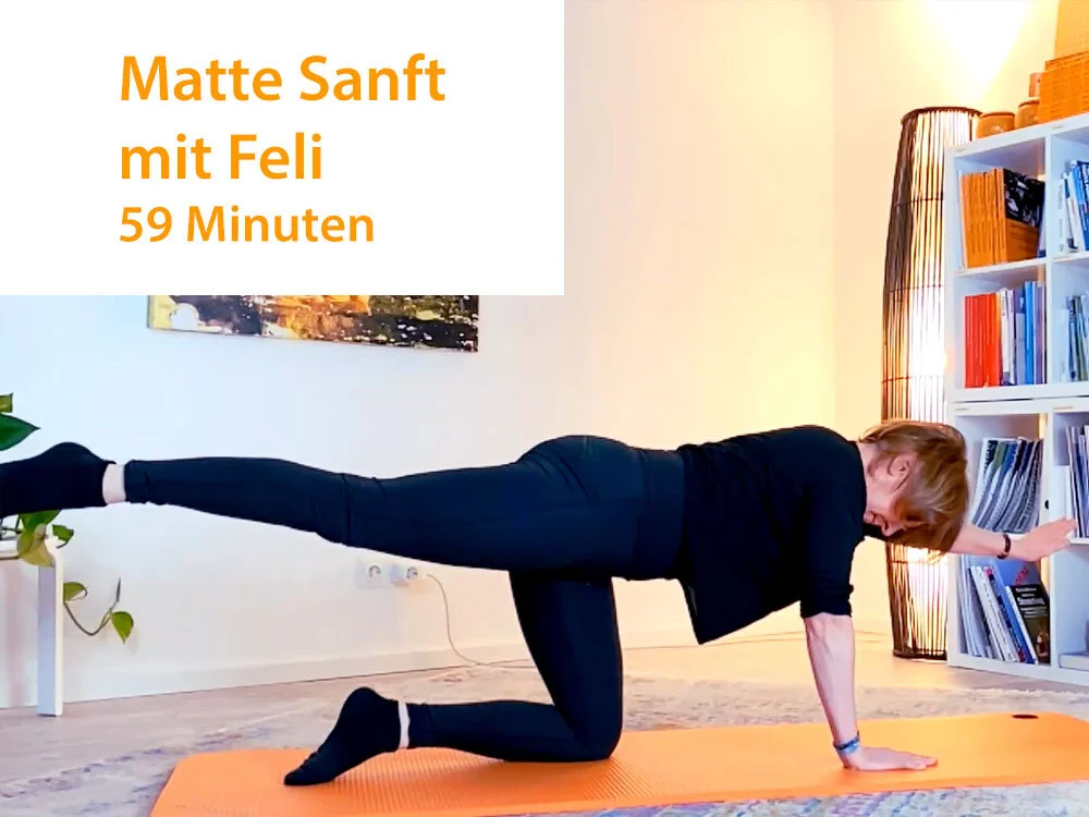4. Matte Sanft - Feli (59 Minuten) - 28.2.2021Eie ruhige Stunde mit Feli mit dynamischen Elementen und Aufbau von Kraft.Youtube Link: https://youtu.be/HpeDSlui7JIVimeo Link: https://vimeo.com/517828787/86e5104944