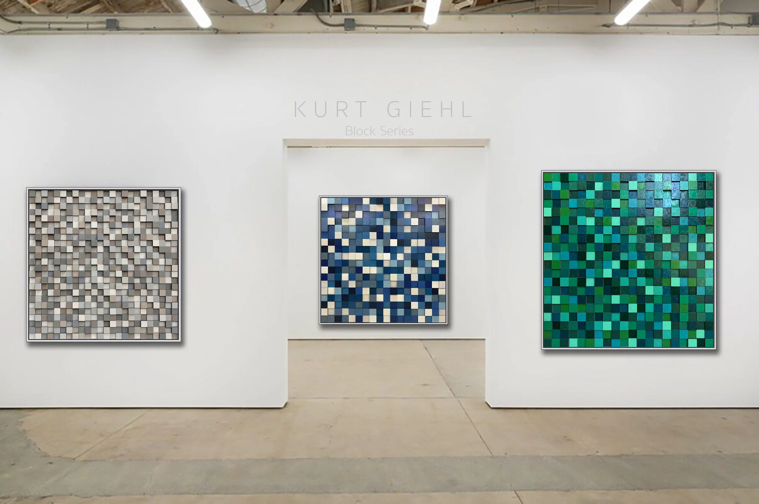 Modern Abstract Art in Gallery