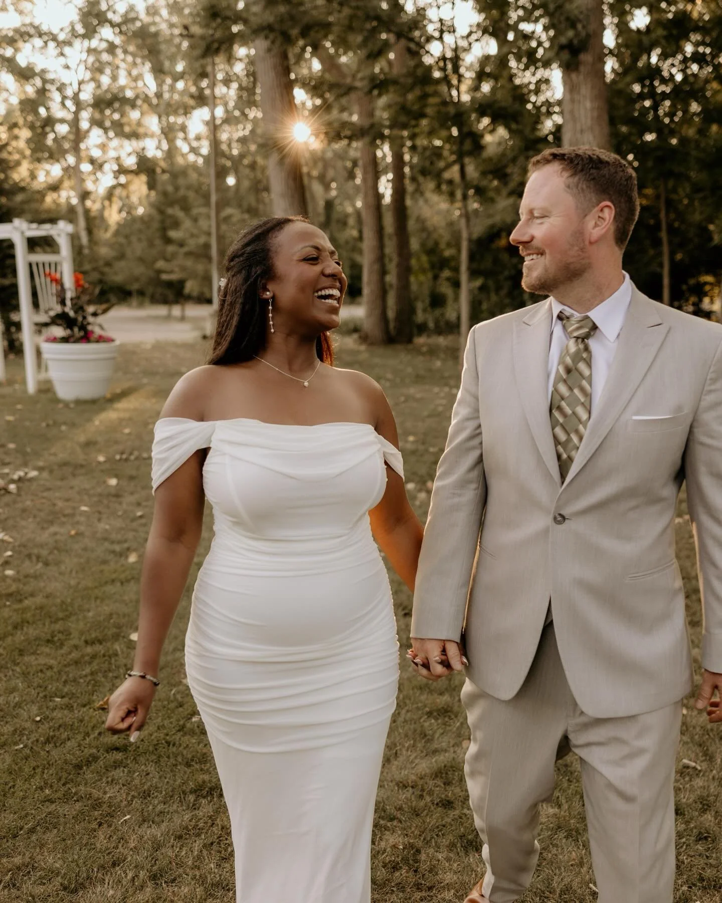 Just married, hand in hand, and absolutely glowing &mdash; the kind of joy you can&rsquo;t pose, only feel. This is why I do what I do 🤍
&bull;
&bull;
#justmarried #weddingdayjoy #weddingphotographer #brideandgroom #goldenhourwedding authenticlove w