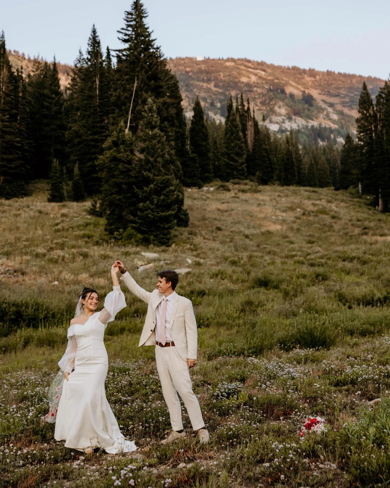 Some places don&rsquo;t need much&mdash;just the right two people and a little bit of magic.
&bull;
&bull;
Host: @saturneducationco
Models: @johnnieandjared
Florals: @flowerpatchutah
Gown: @lovebirdrentals 

#AlbionBasinWedding #UtahWeddingPhotograph