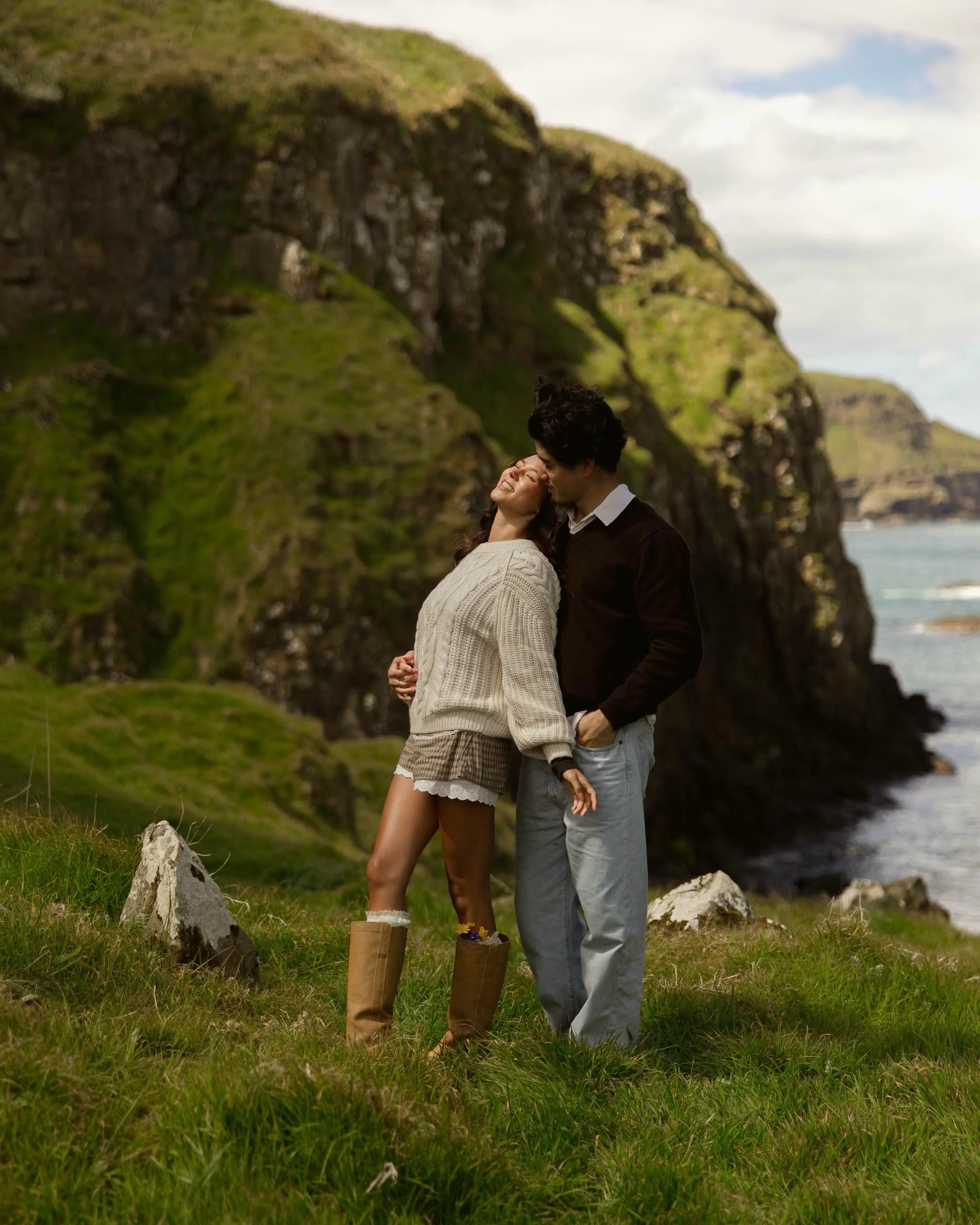 Dunseverick Castle looked straight out of a fairytale&hellip;
&bull;
&bull;
Host: @vowandventure.co 
Model: @marandwy 
&bull;
&bull;
#DunseverickCastle #IrelandPhotography #CouplesPhotography #IrelandCouplesSession #CinematicPhotography MoodyTones Ir
