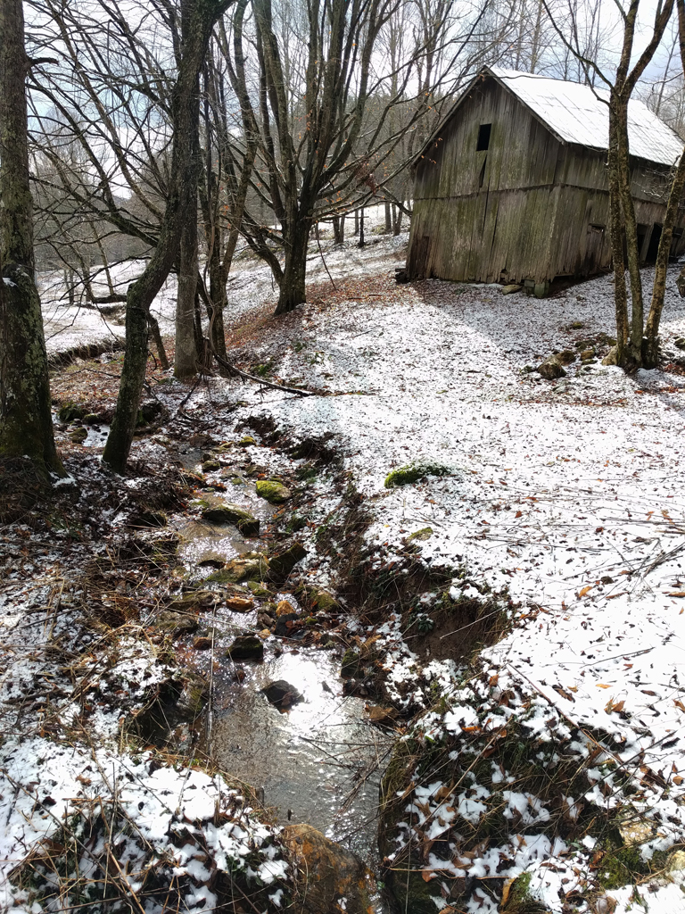 A small creek runs under the ridge road that connects the Foggy Ridge Tasting Room to the cider apple orchards. No cell signals here: The perfect place to slip away and unplug and sip stunning cider. Foggy Ridge even has a small cabin to let for weekend retreats »